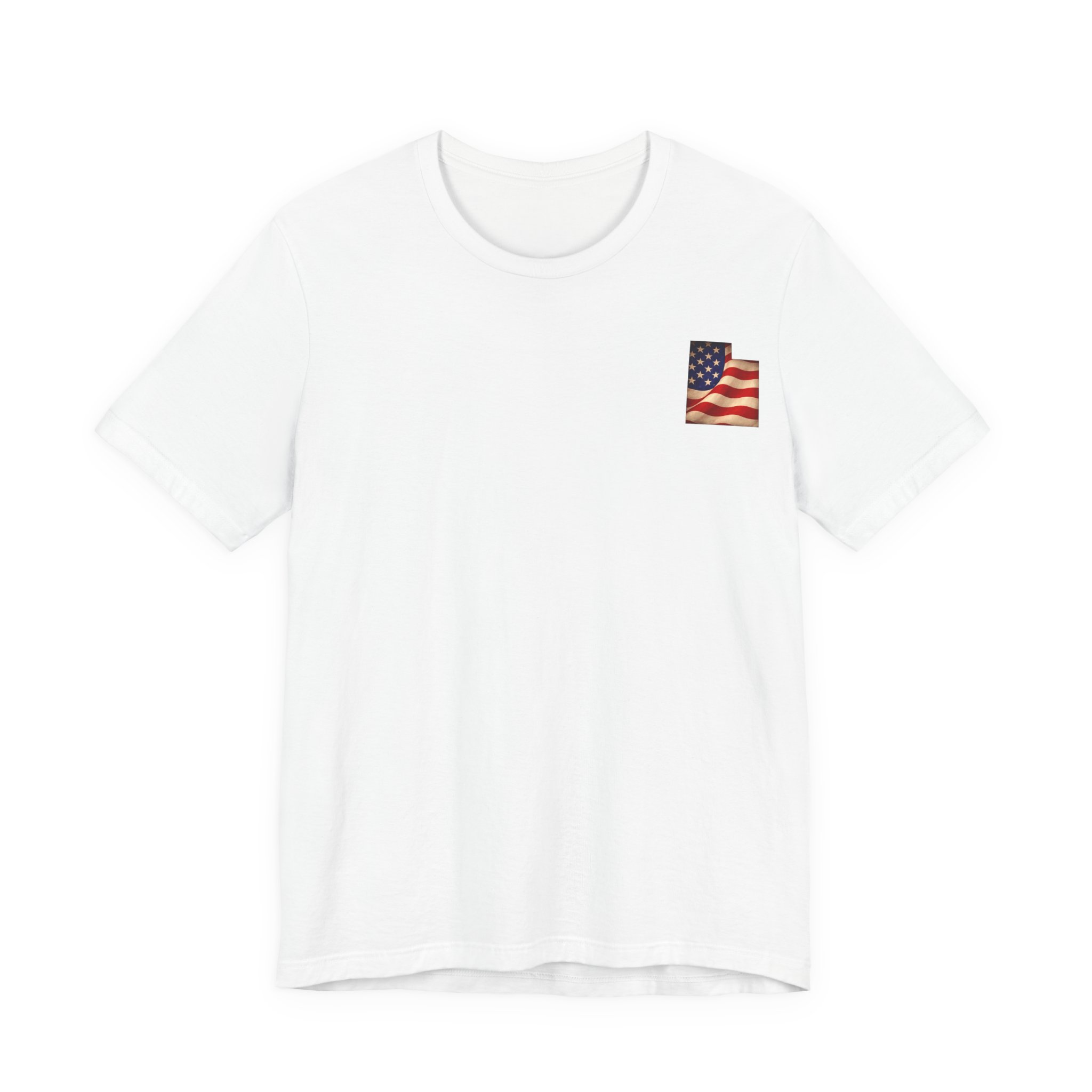 Utah Veteran T-Shirt — American Flag Map Military Tribute Tee - Image 2