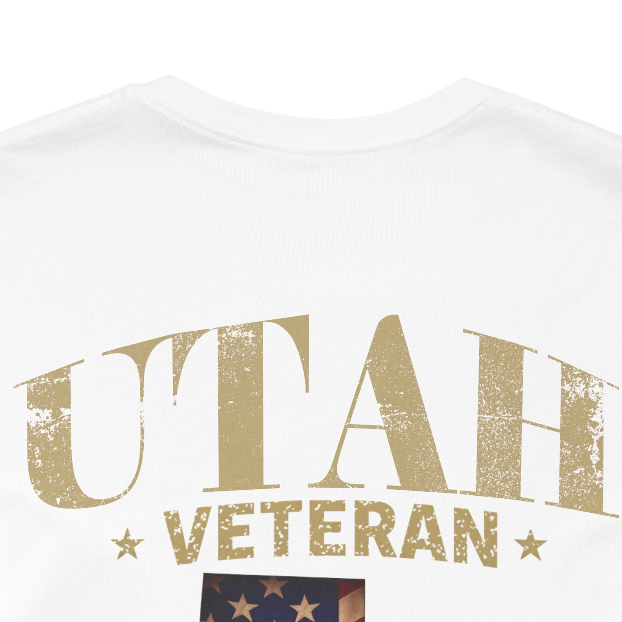 Utah Veteran T-Shirt — American Flag Map Military Tribute Tee