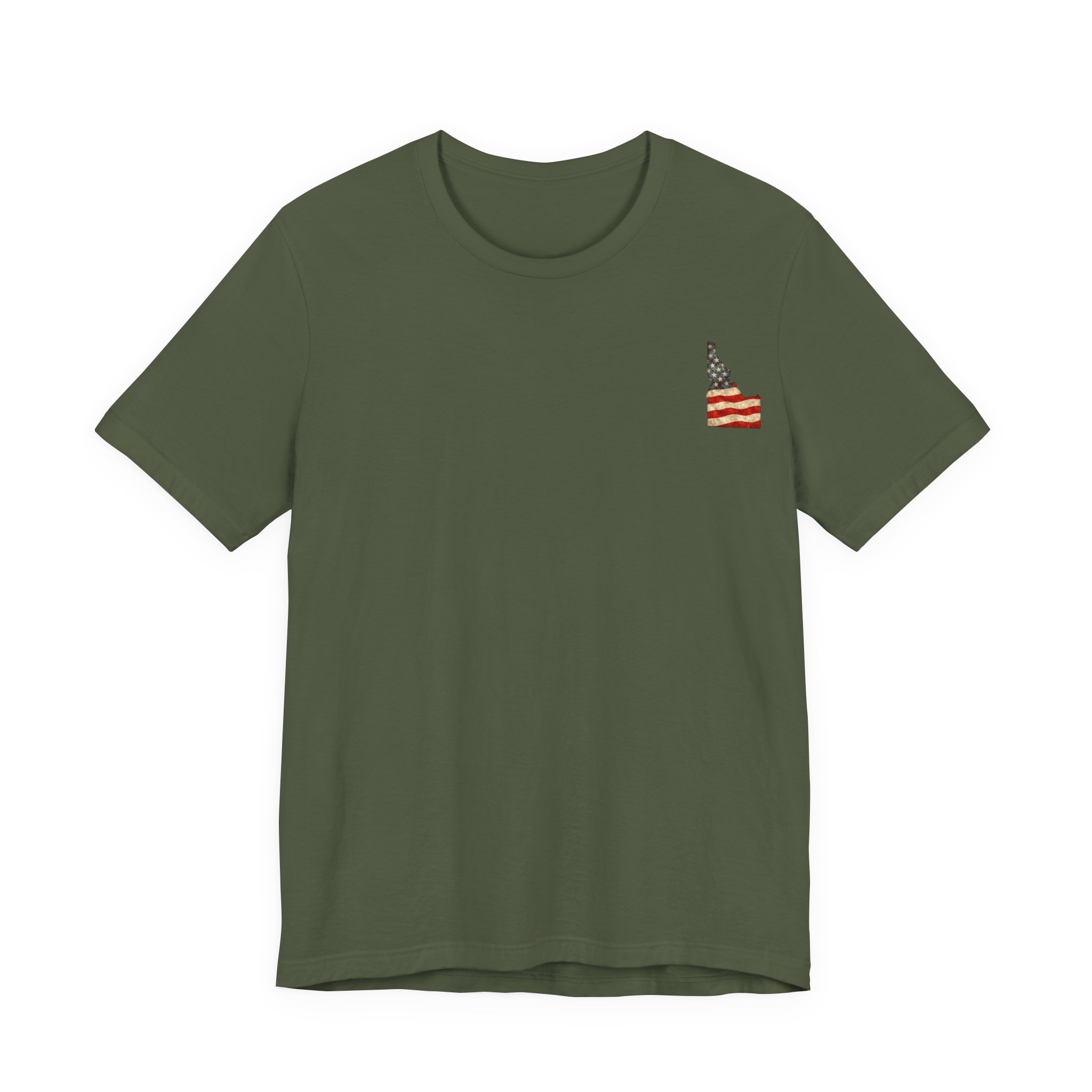 Idaho Veteran T-Shirt — American Flag Map Military Tribute Tee - Image 7
