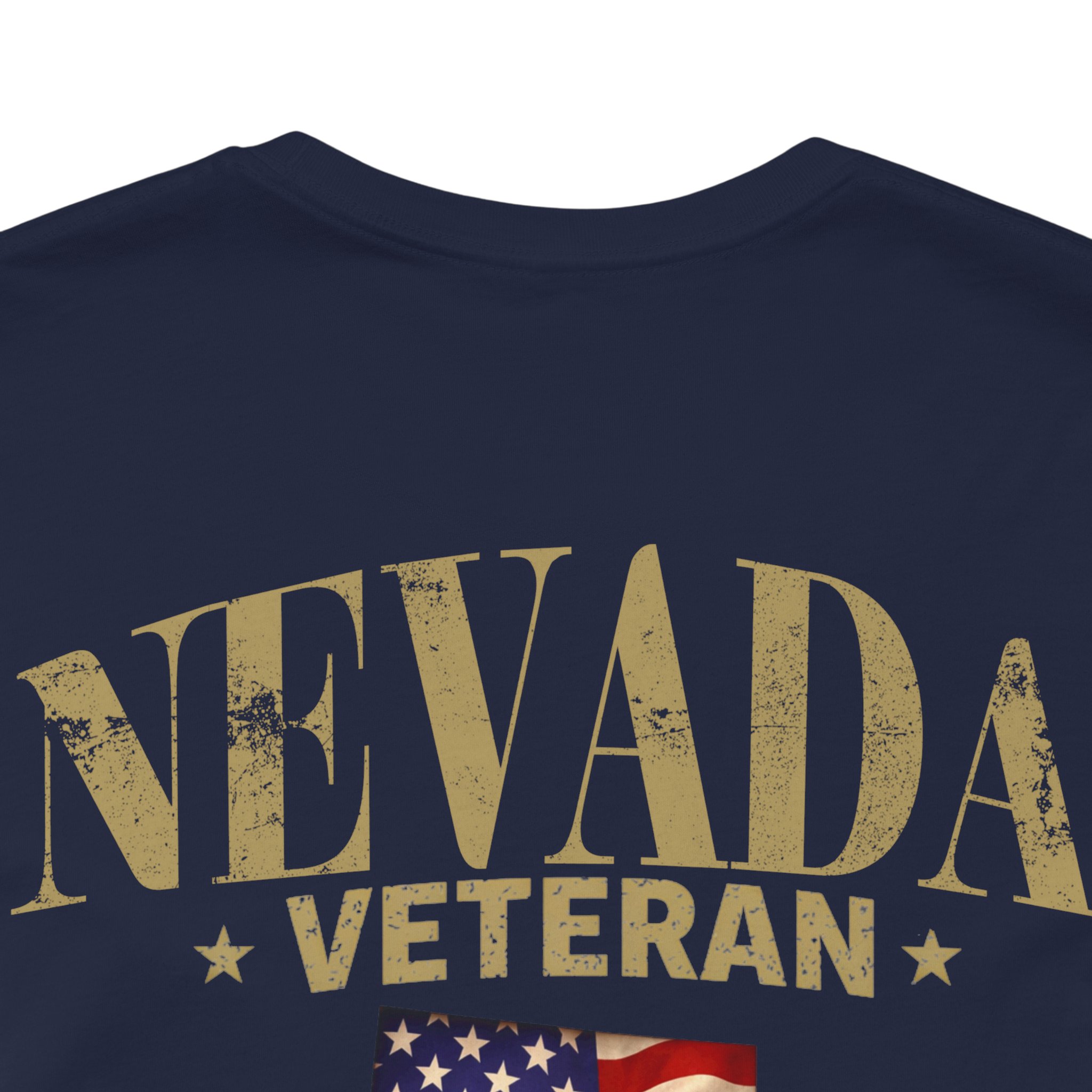 Nevada Veteran T-Shirt — American Flag Alaska Map Military Tribute Tee - Image 18
