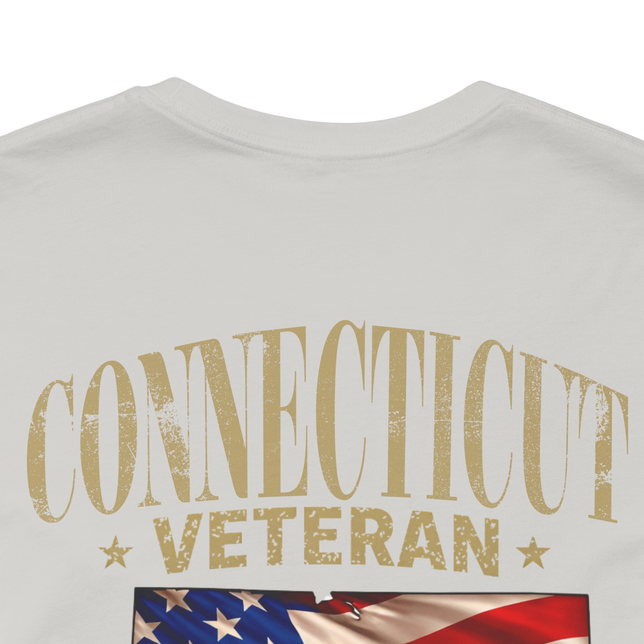 Connecticut Veteran T-Shirt — American Flag Alaska Map Military Tribute Tee - Image 19