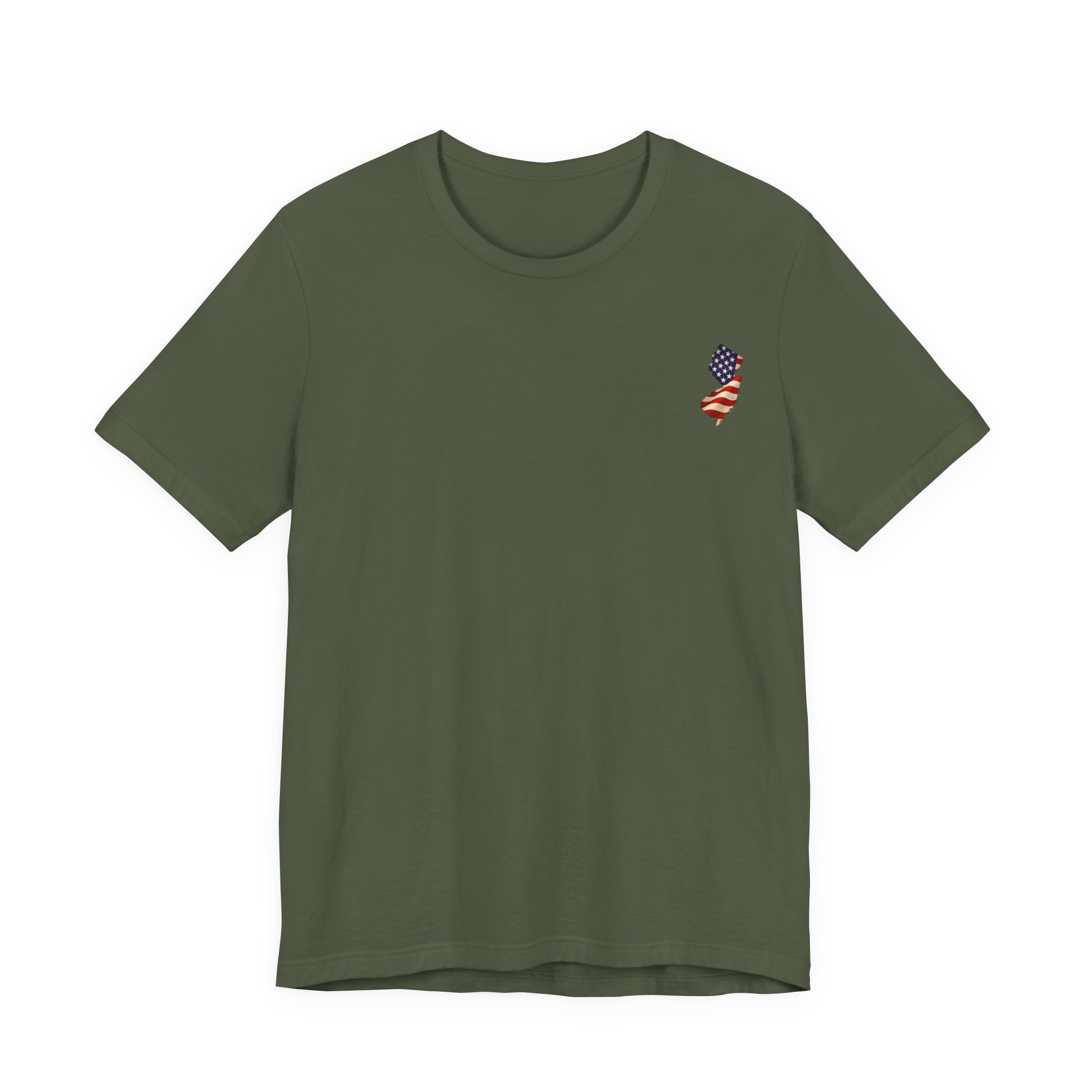 New Jersey Veteran T-Shirt — American Flag Map Military Tribute Tee - Image 2