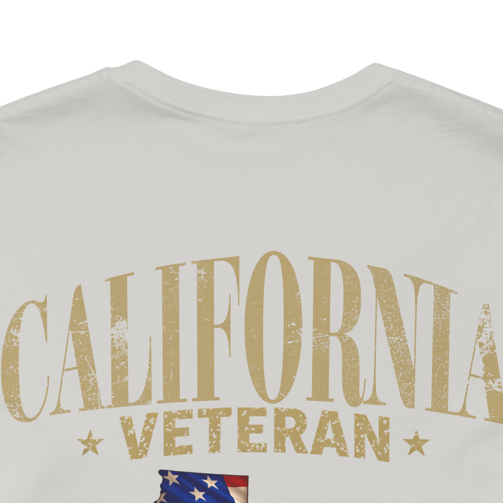 California Veteran T-Shirt — American Flag Map Military Tribute Tee - Image 24
