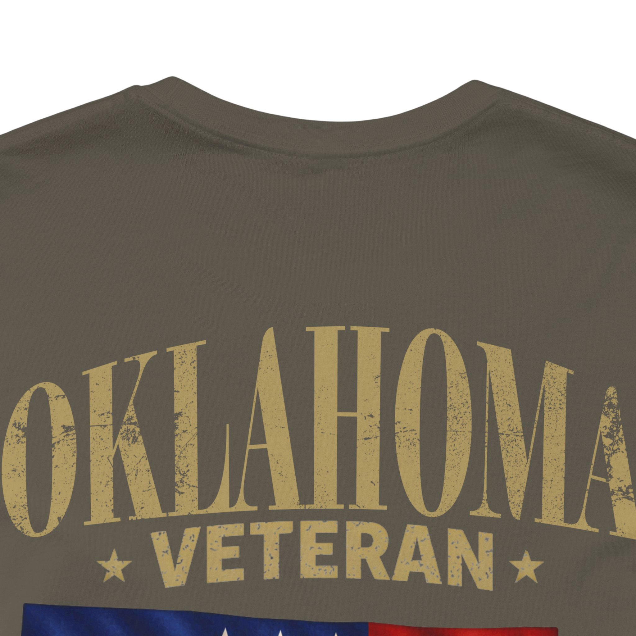 Oklahoma Veteran T-Shirt — American Flag Map Military Tribute Tee - Image 13