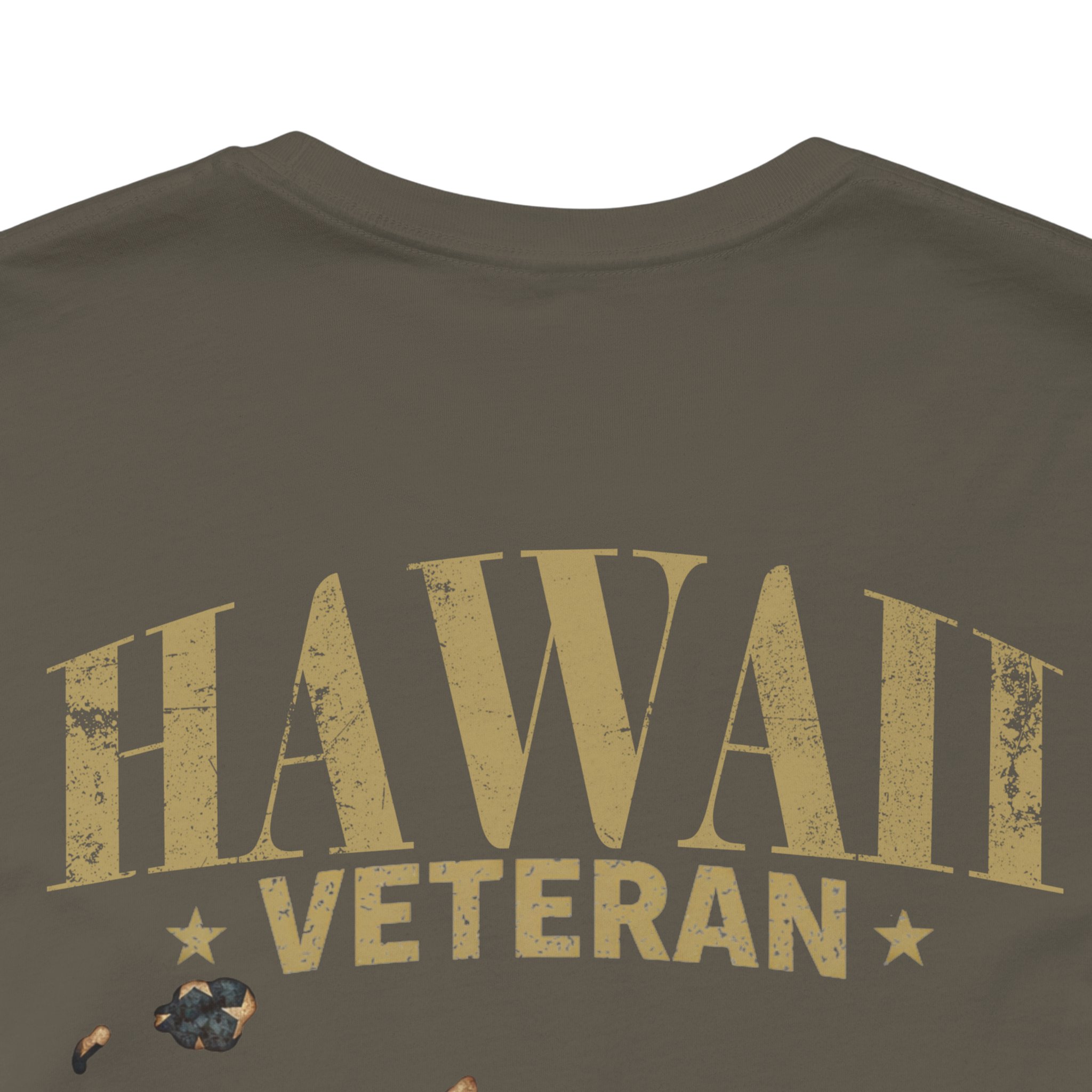 Hawaii Veteran T-Shirt — American Flag Map Military Tribute Tee - Image 24