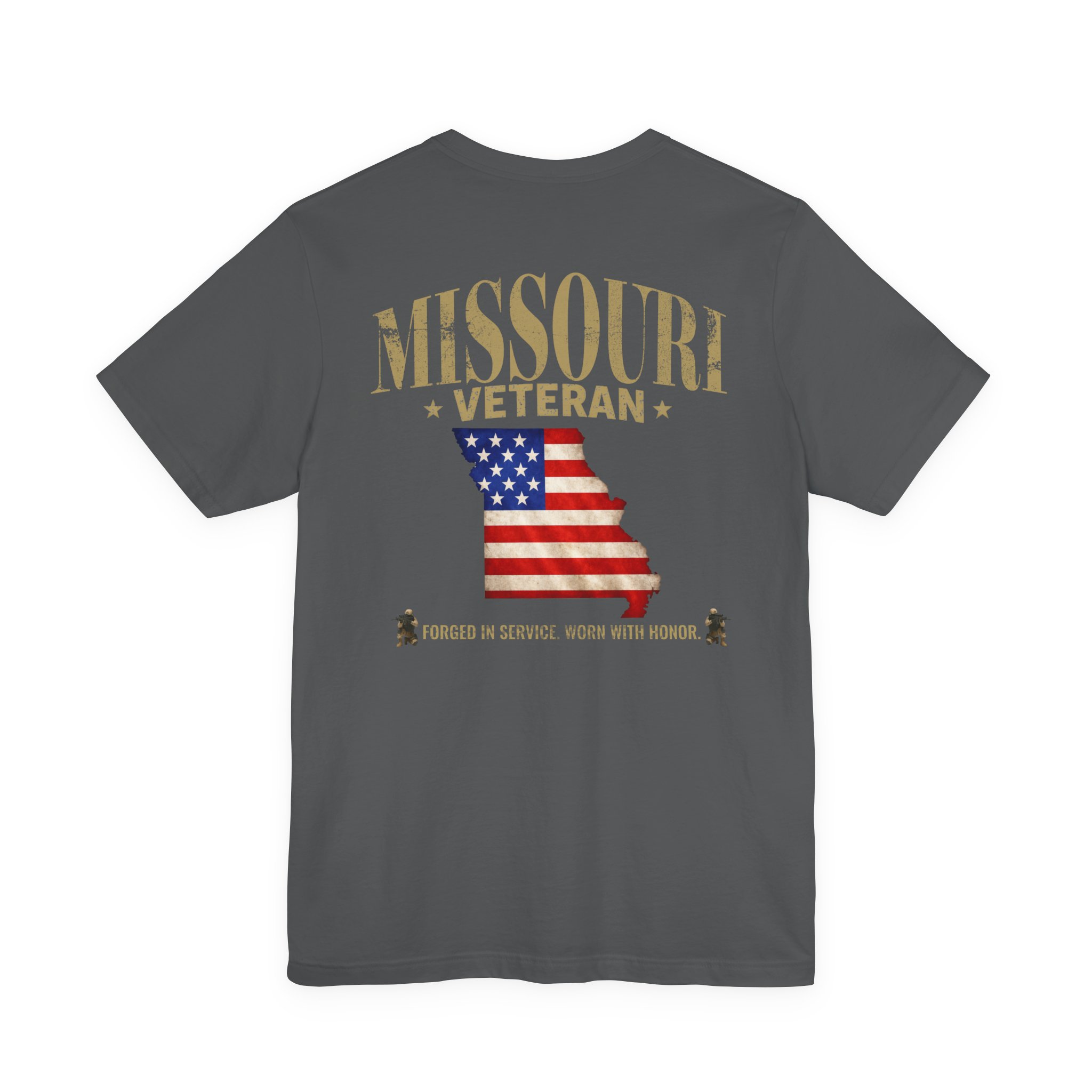 Missouri Veteran T-Shirt — American Flag Map Military Tribute Tee - Image 42