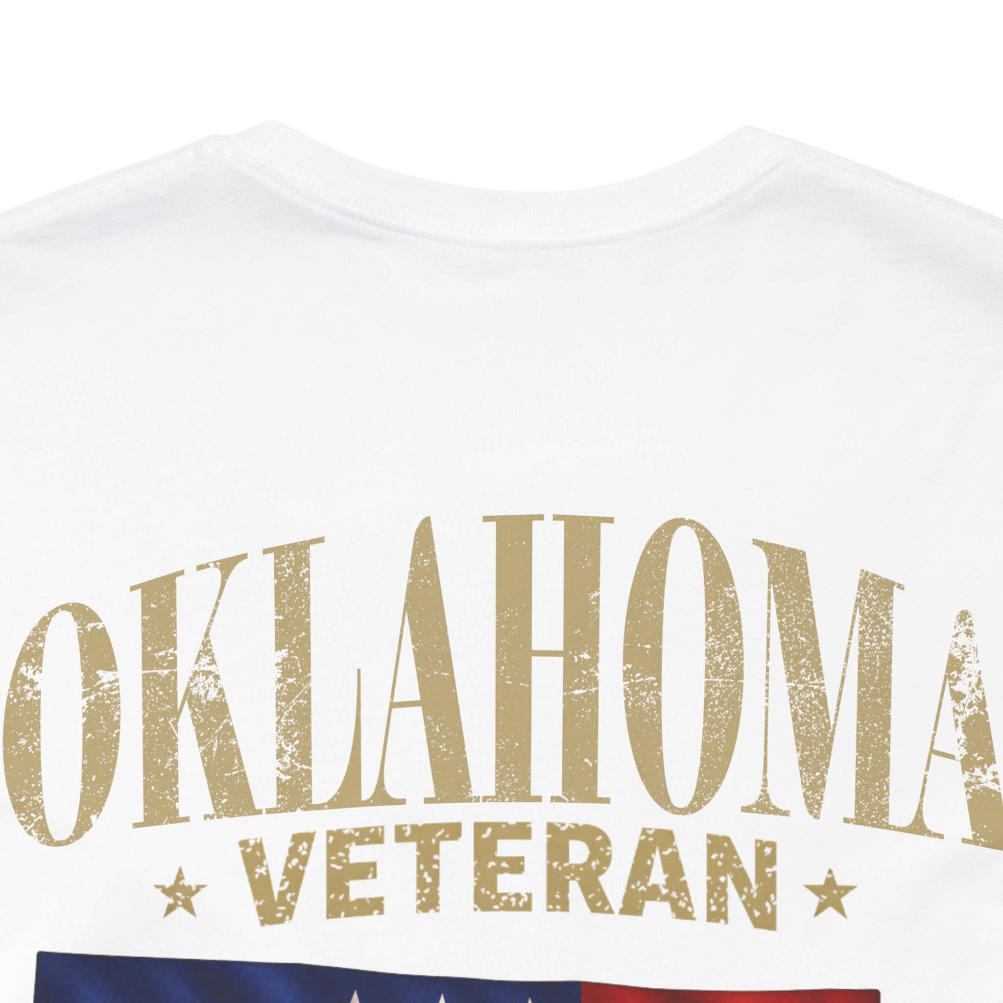 Oklahoma Veteran T-Shirt — American Flag Map Military Tribute Tee - Image 43