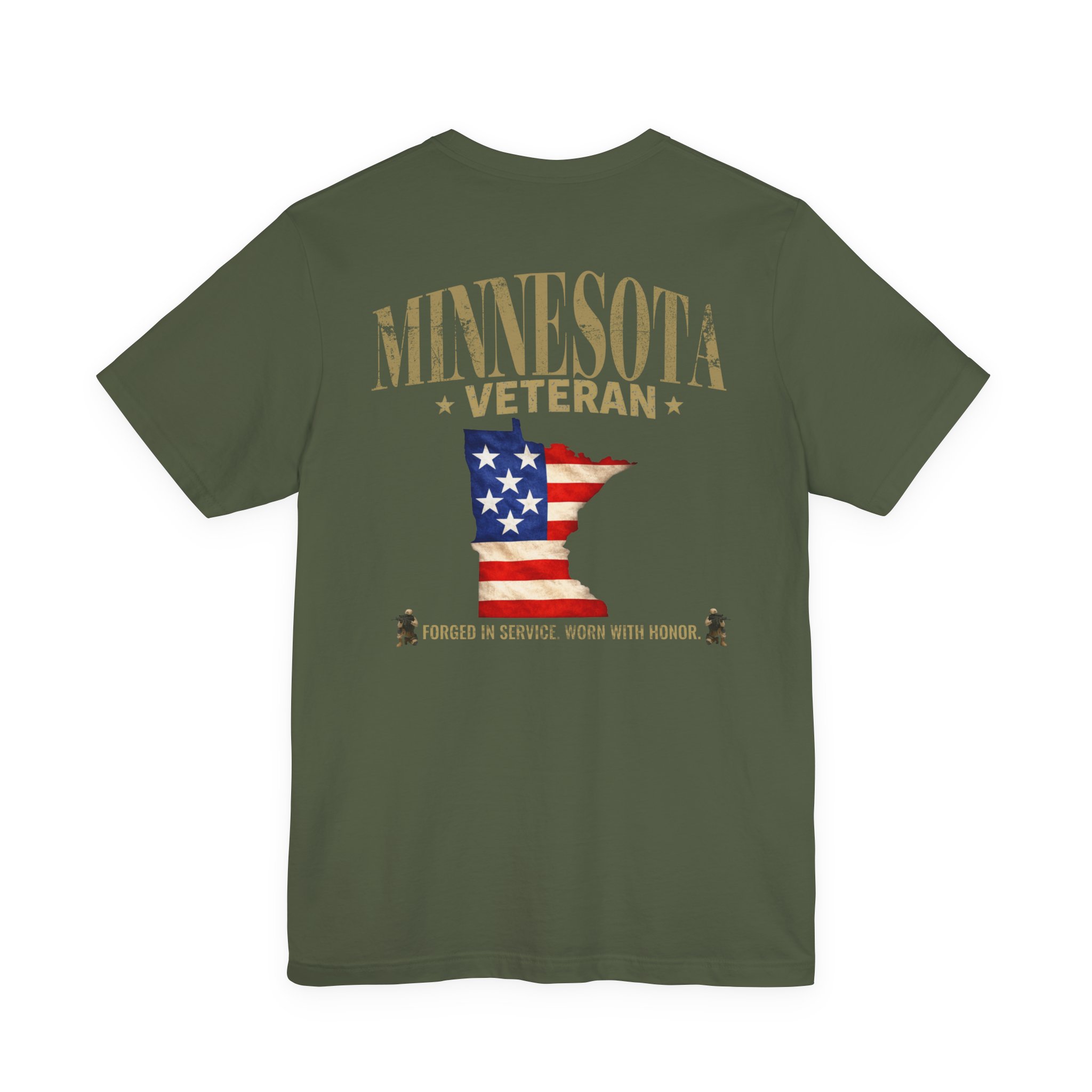 Minnesota Veteran T-Shirt — American Flag Alaska Map Military Tribute Tee - Image 41