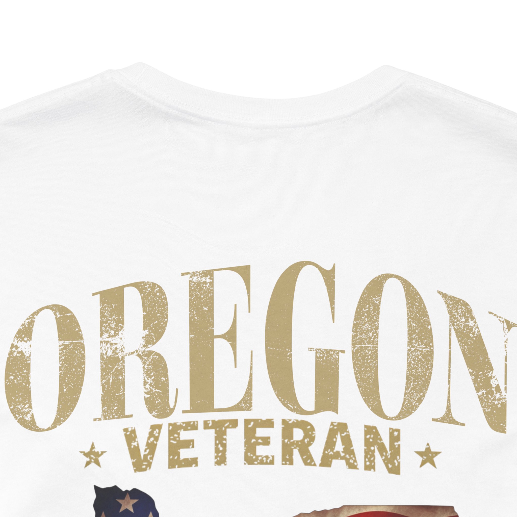 Oregon Veteran T-Shirt — American Flag Map Military Tribute Tee - Image 43