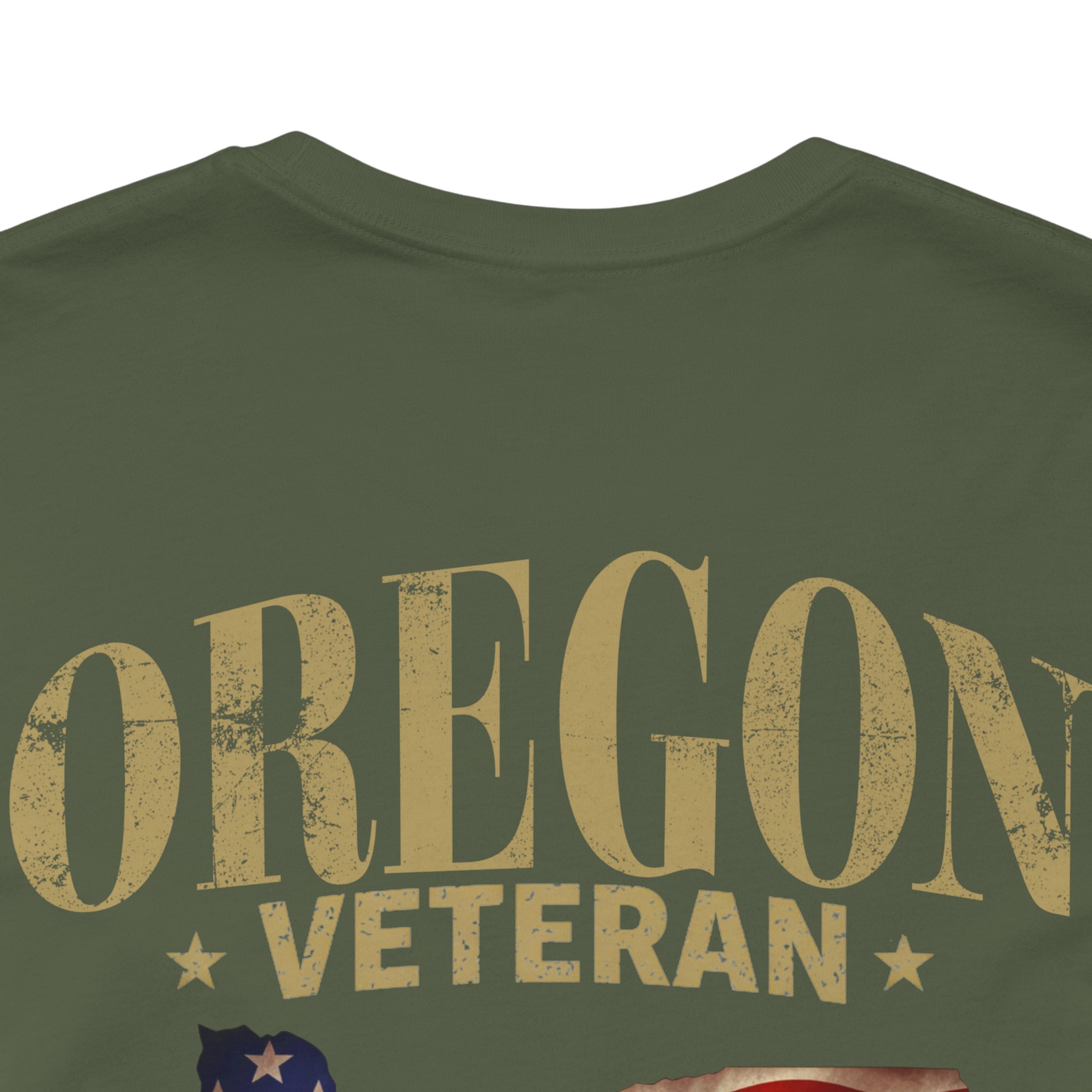 Oregon Veteran T-Shirt — American Flag Map Military Tribute Tee - Image 48