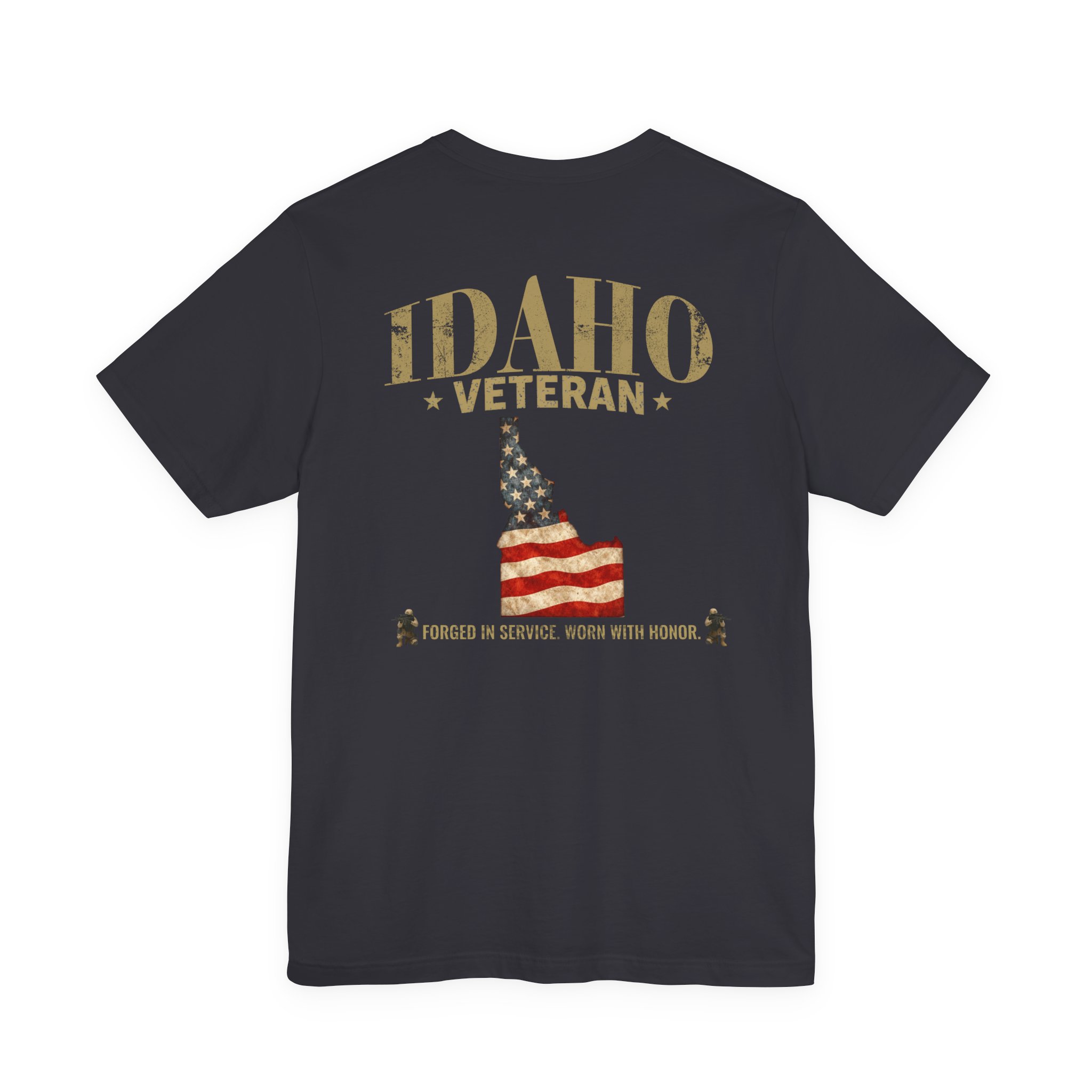 Idaho Veteran T-Shirt — American Flag Map Military Tribute Tee - Image 27