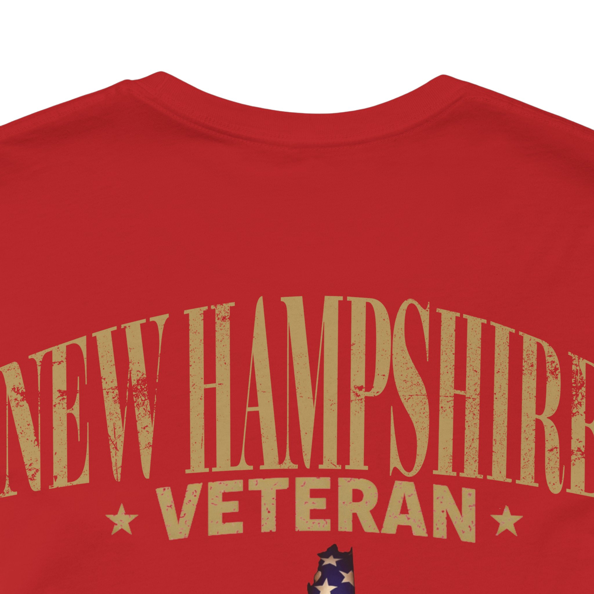 New Hampshire Veteran T-Shirt — American Flag Map Military Tribute Tee - Image 49