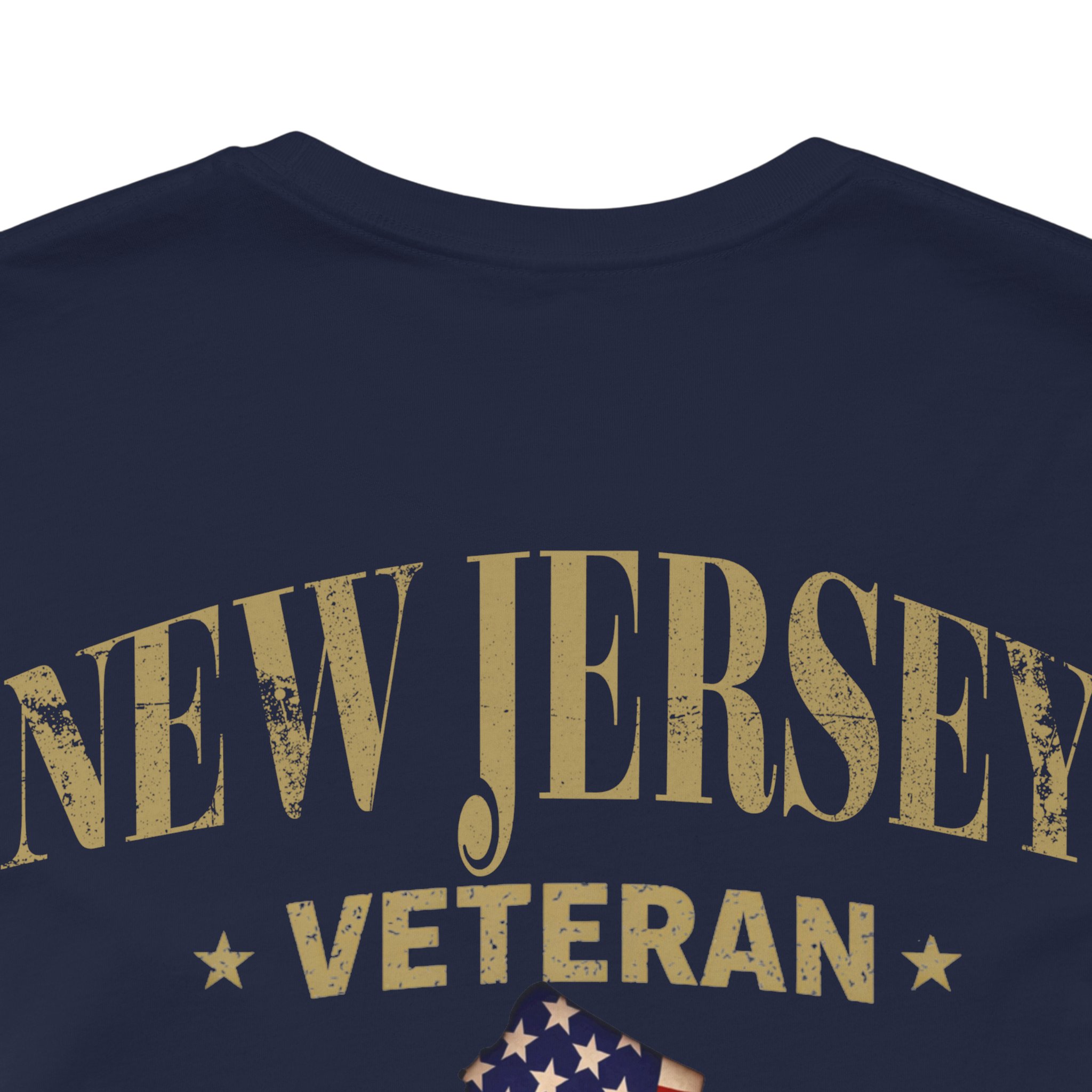New Jersey Veteran T-Shirt — American Flag Map Military Tribute Tee - Image 39
