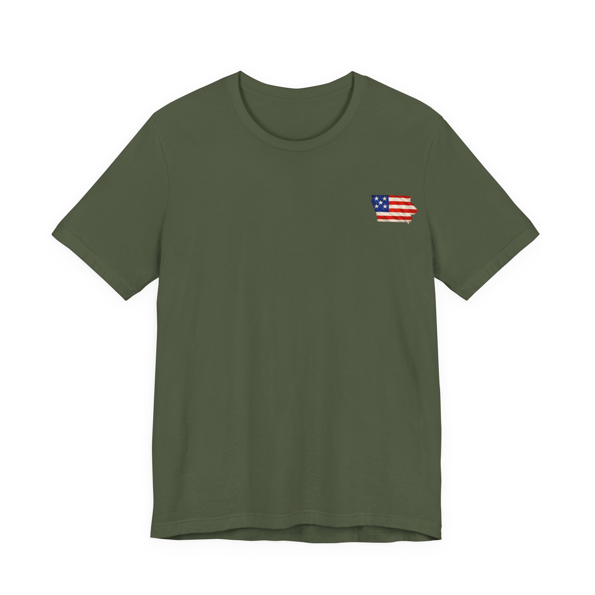 Iowa Veteran T-Shirt — American Flag Map Military Tribute Tee - Image 21