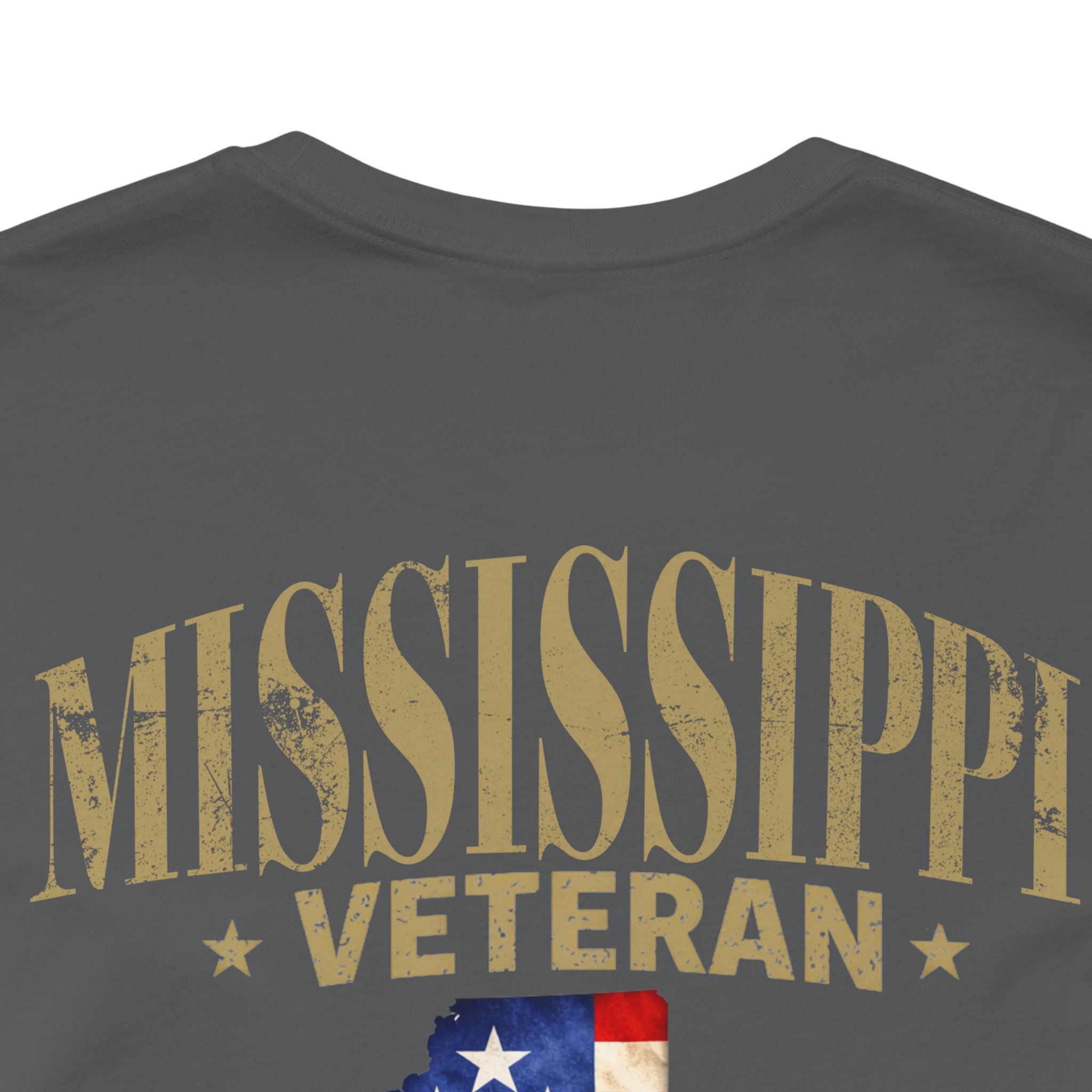 Mississippi Veteran T-Shirt — American Flag Alaska Map Military Tribute Tee - Image 9