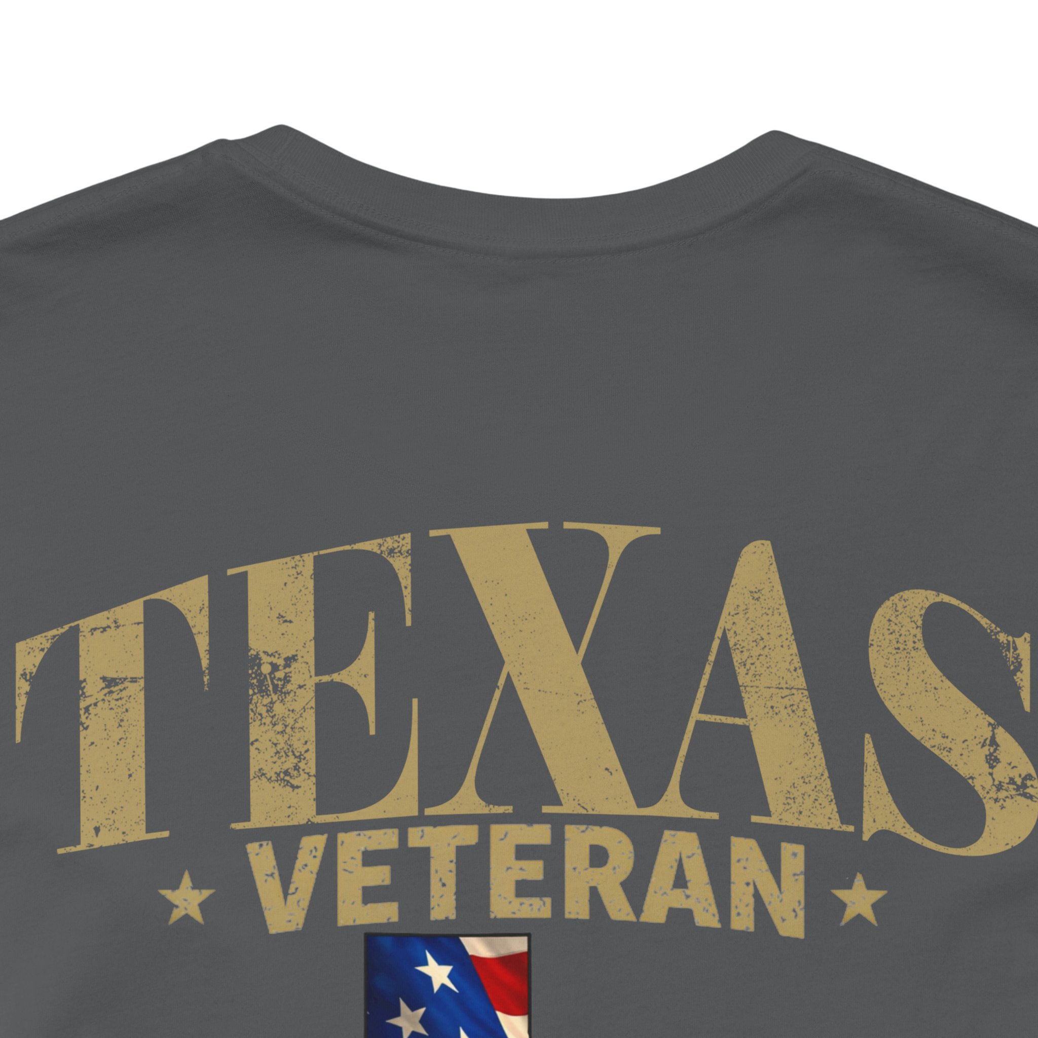 Texas Veteran T-Shirt — American Flag Map Military Tribute Tee - Image 18