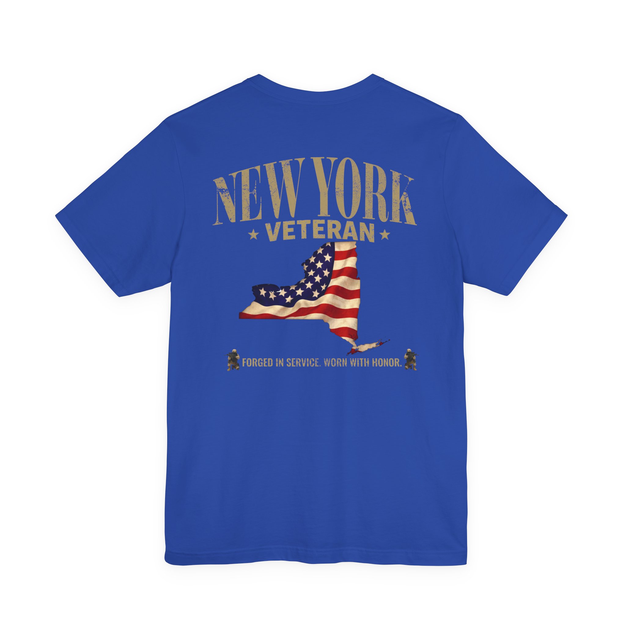 New York Veteran T-Shirt — American Flag Map Military Tribute Tee - Image 30