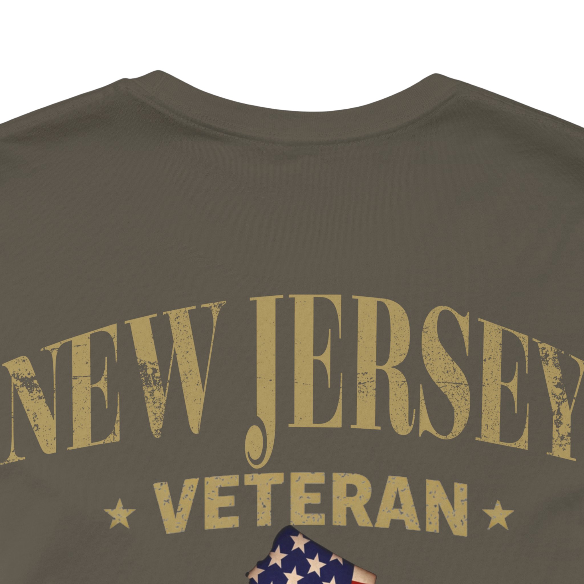 New Jersey Veteran T-Shirt — American Flag Map Military Tribute Tee - Image 27