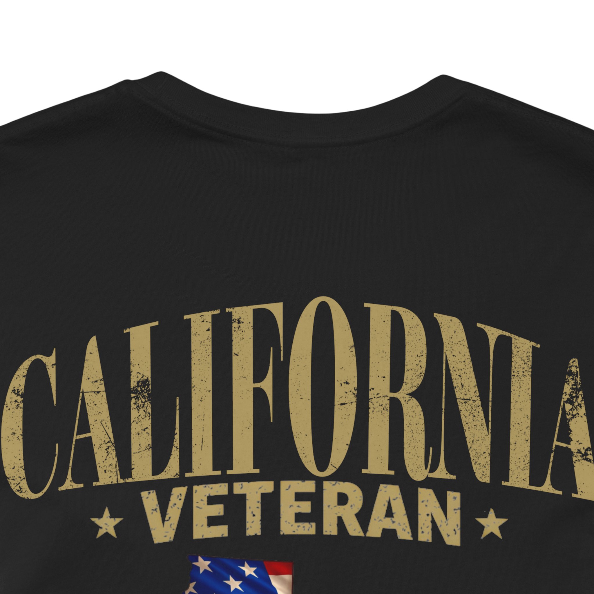 California Veteran T-Shirt — American Flag Map Military Tribute Tee - Image 10