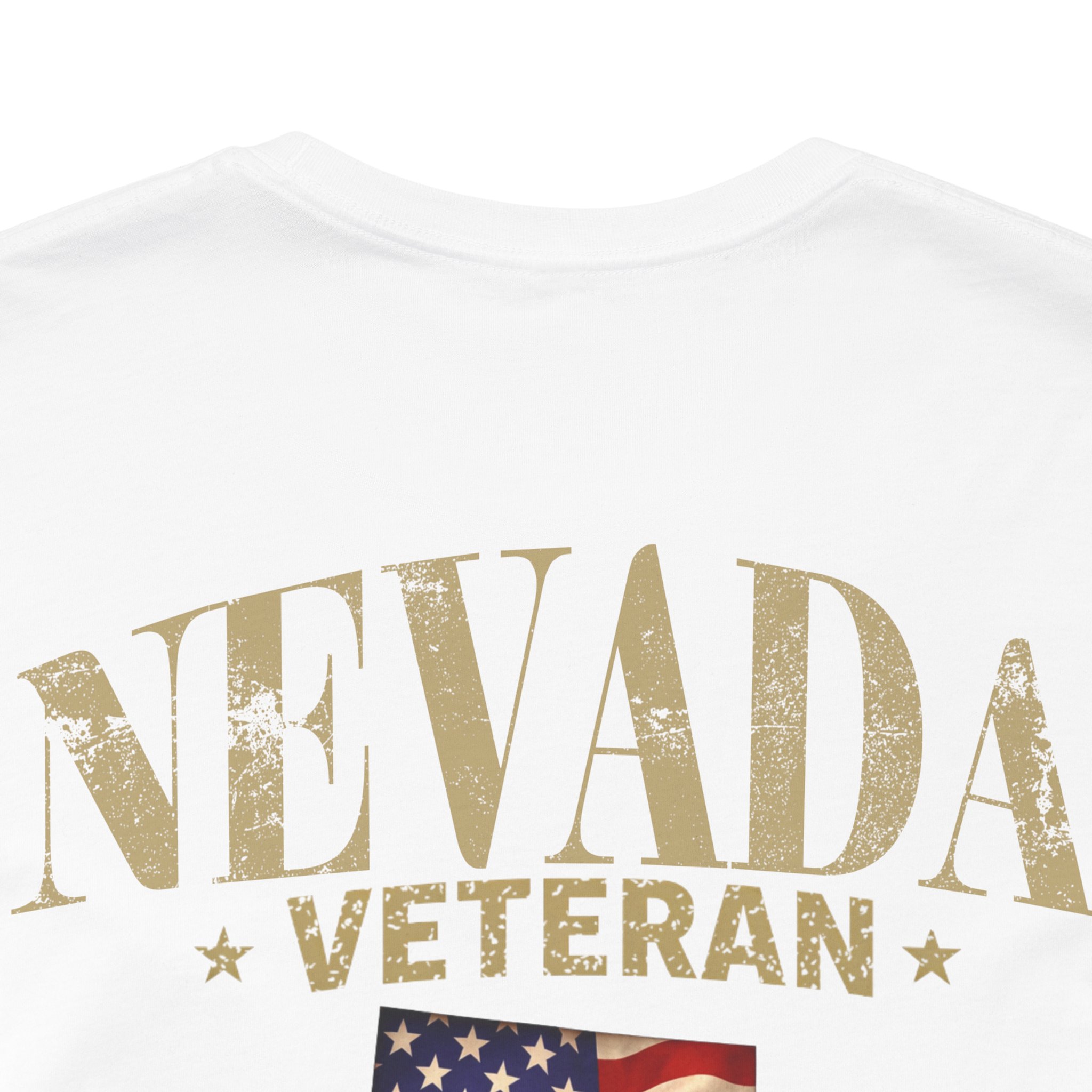 Nevada Veteran T-Shirt — American Flag Alaska Map Military Tribute Tee - Image 34