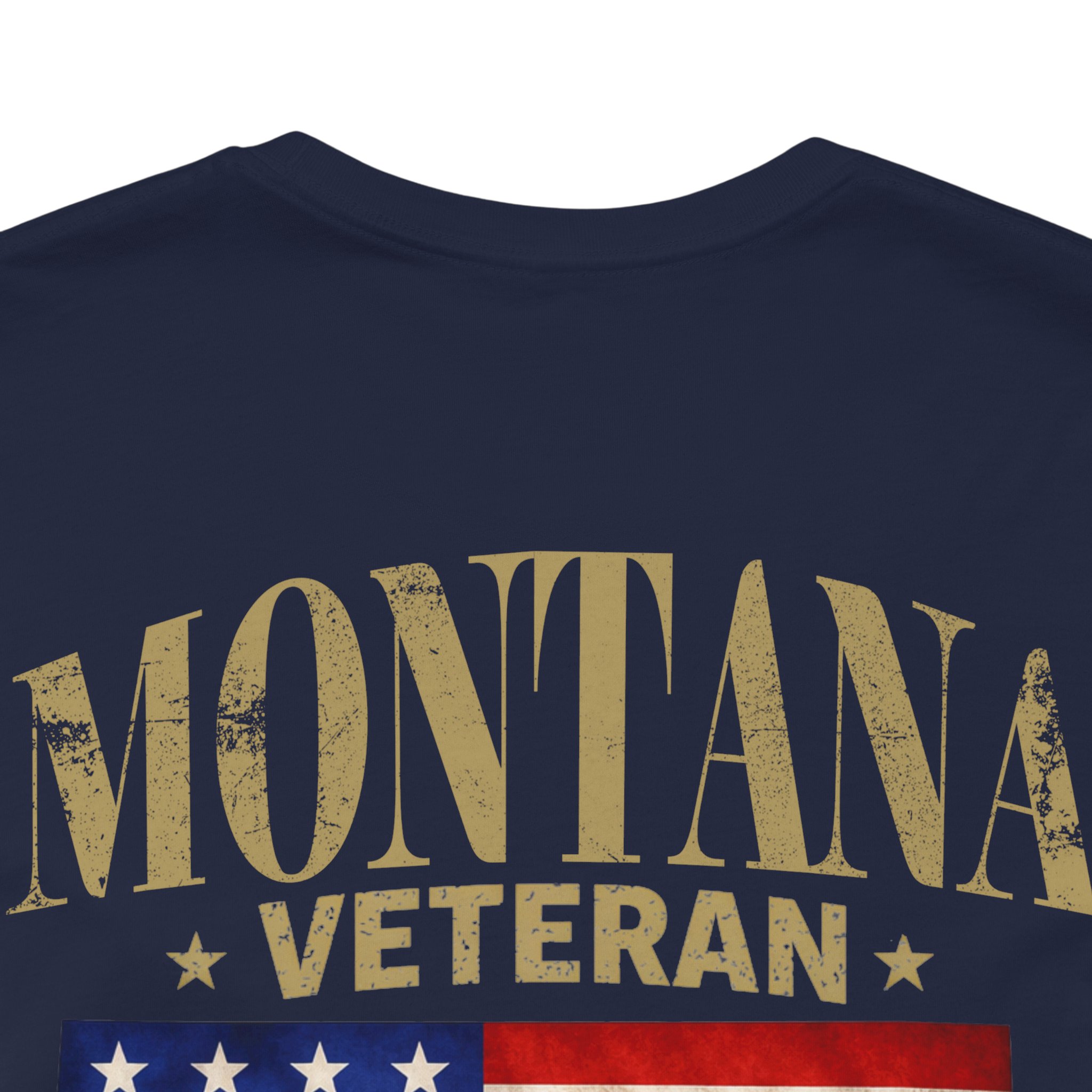 Montana Veteran T-Shirt — American Flag Alaska Map Military Tribute Tee - Image 18