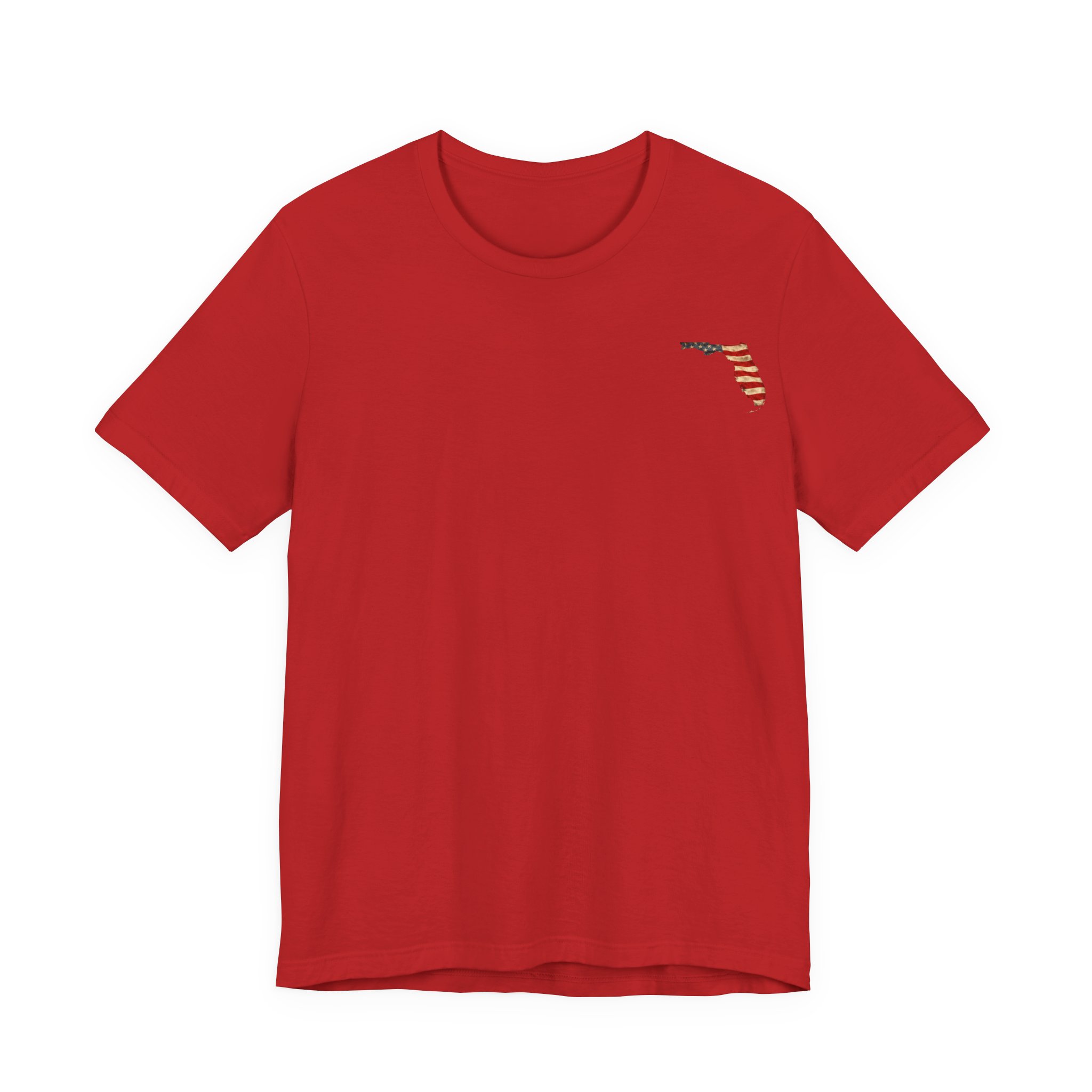 Florida Veteran T-Shirt — American Flag Map Military Tribute Tee - Image 46