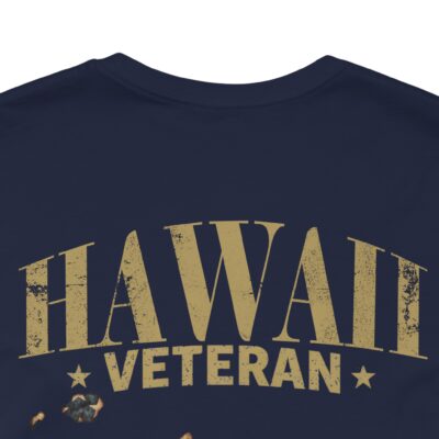 Hawaii Veteran T-Shirt — American Flag Map Military Tribute Tee