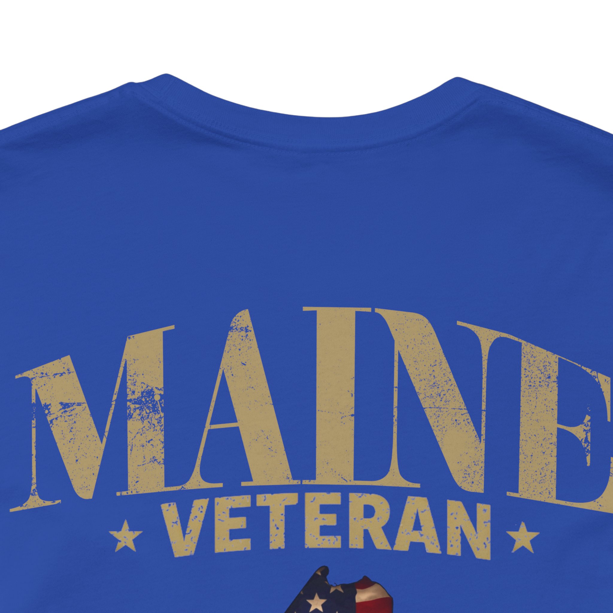 Maine Veteran T-Shirt — American Flag Map Military Tribute Tee - Image 9