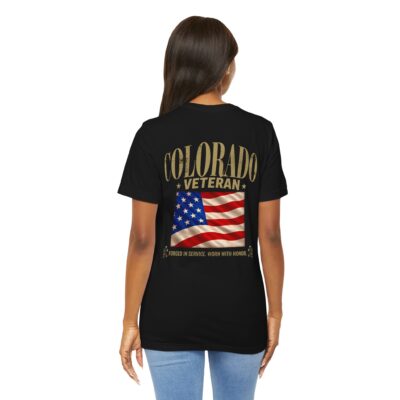 Colorado Veteran T-Shirt — American Flag Map Military Tribute Tee
