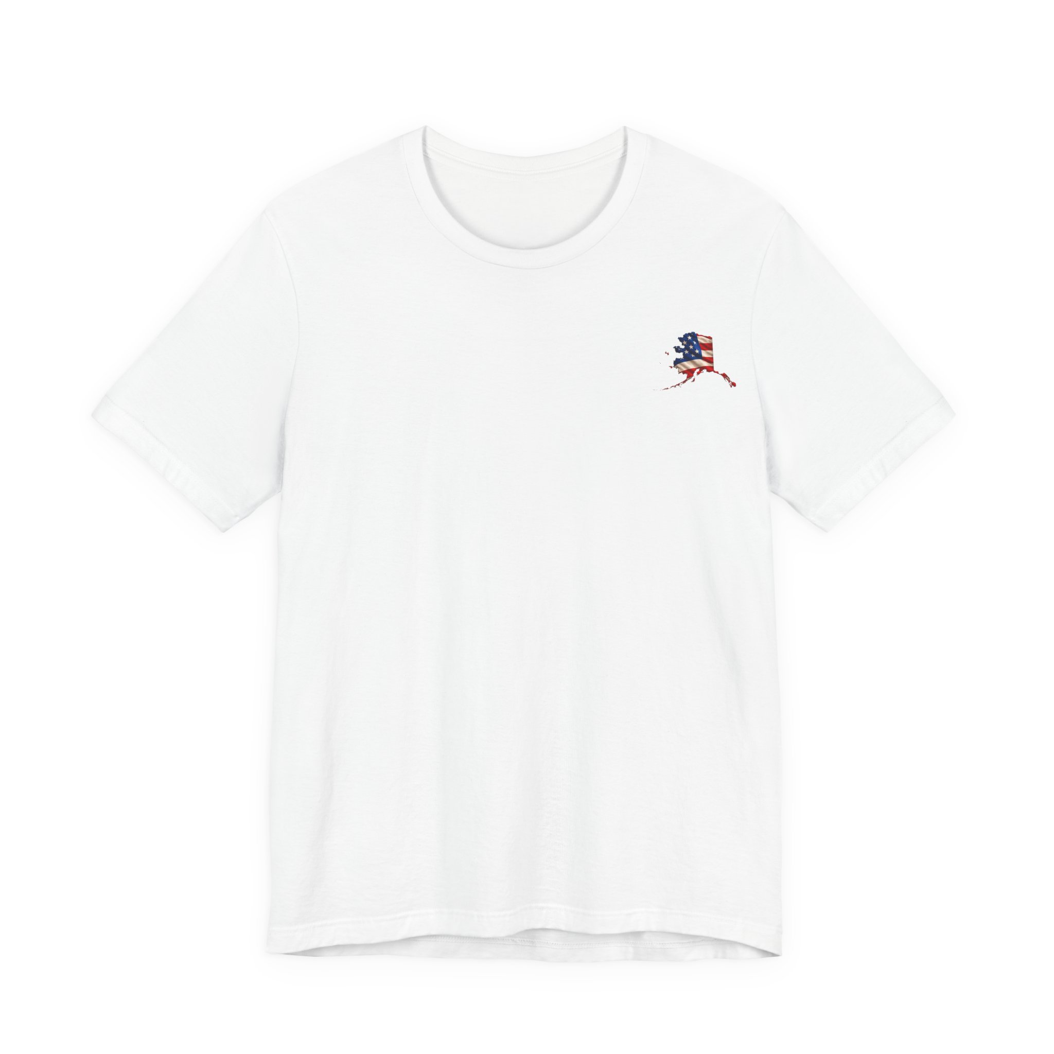 Alaska Veteran T-Shirt — American Flag Alaska Map Military Tribute Tee