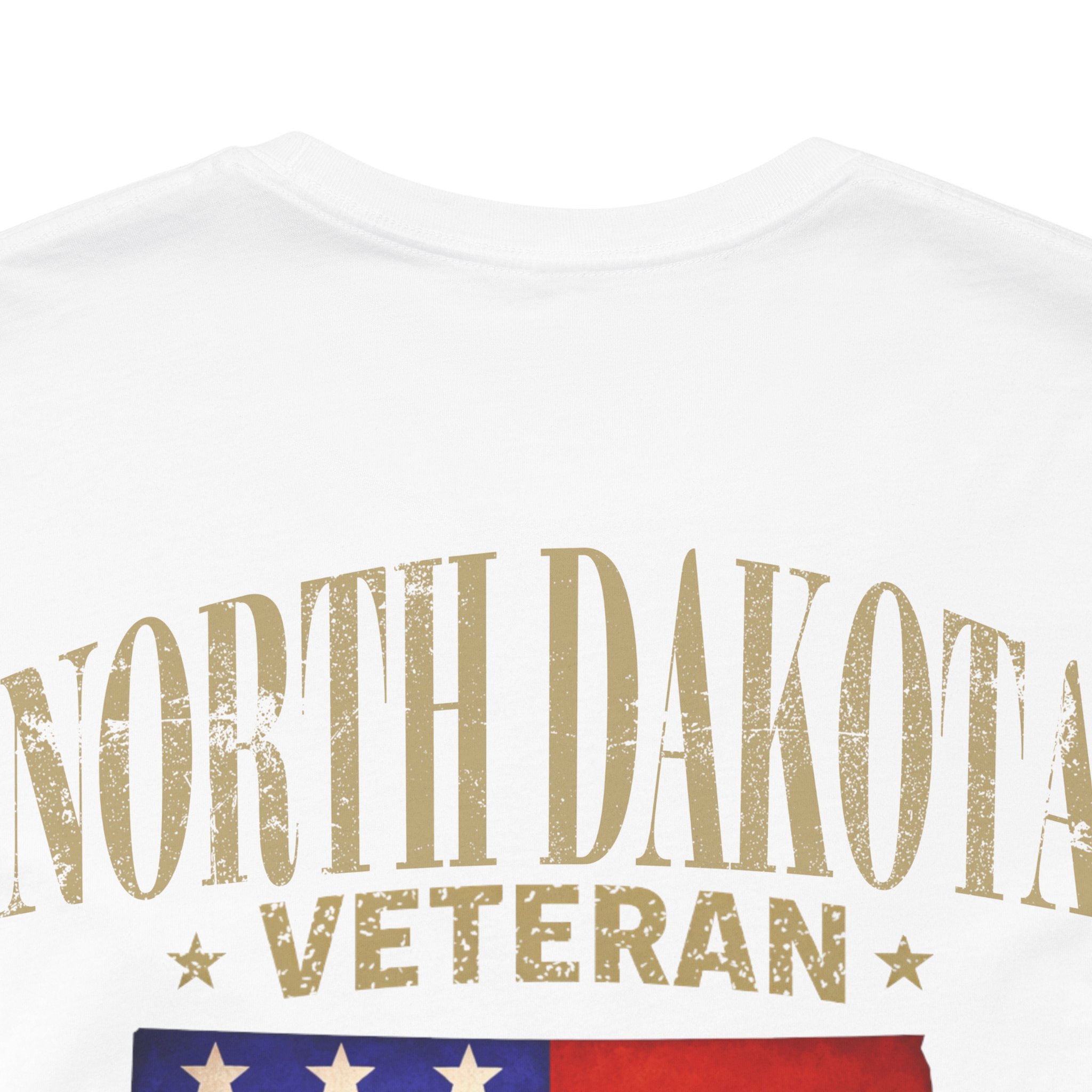 North Dakota Veteran T-Shirt — American Flag Map Military Tribute Tee - Image 15