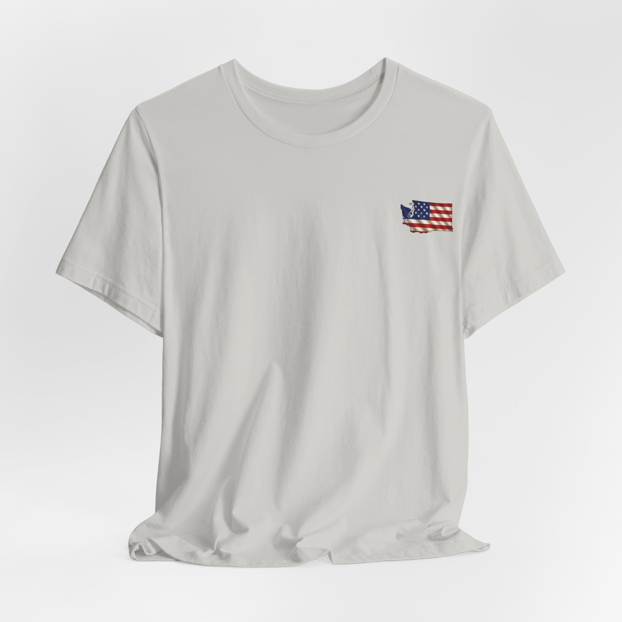 Washington Veteran T-Shirt — American Flag Map Military Tribute Tee - Image 9