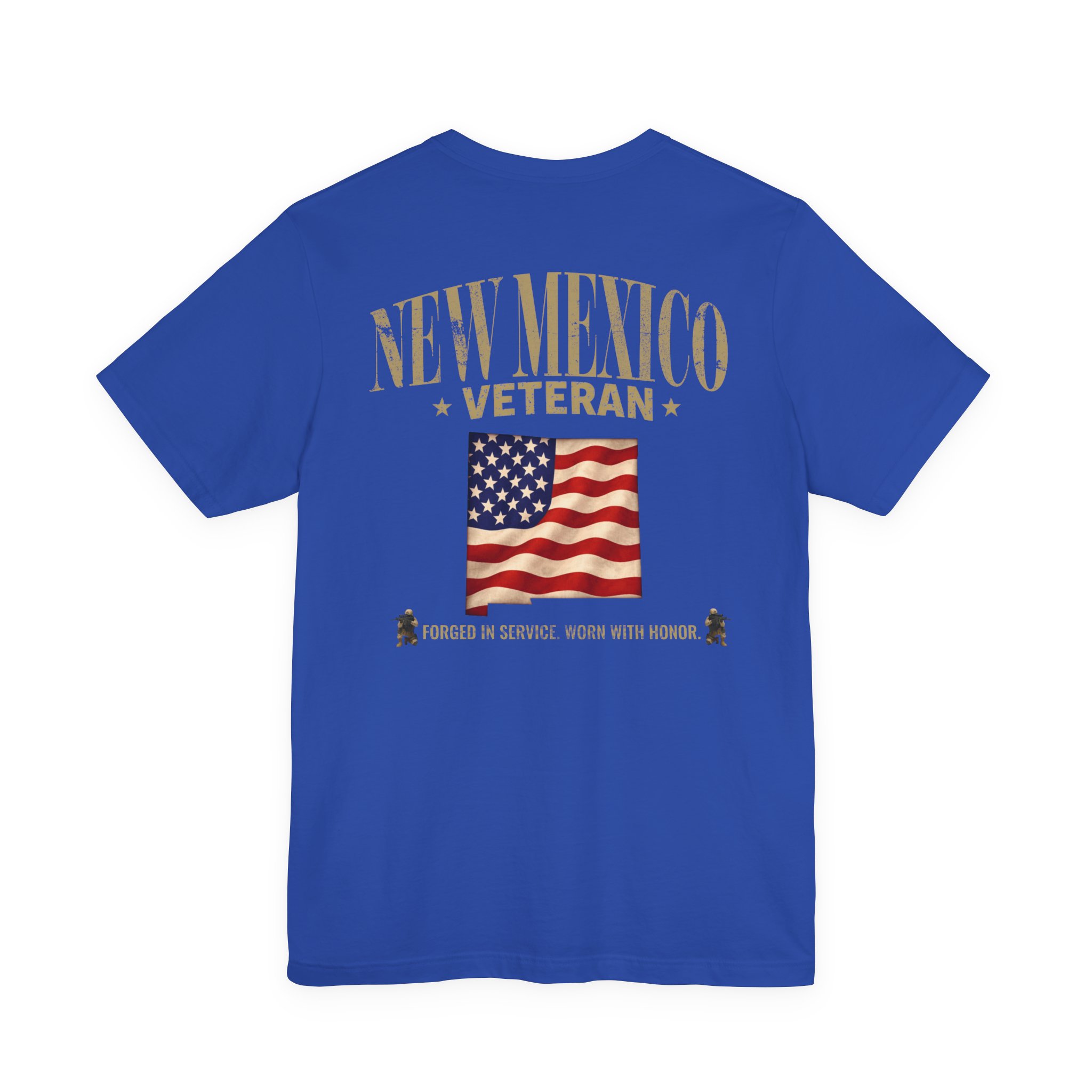 New Mexico Veteran T-Shirt — American Flag Map Military Tribute Tee - Image 30