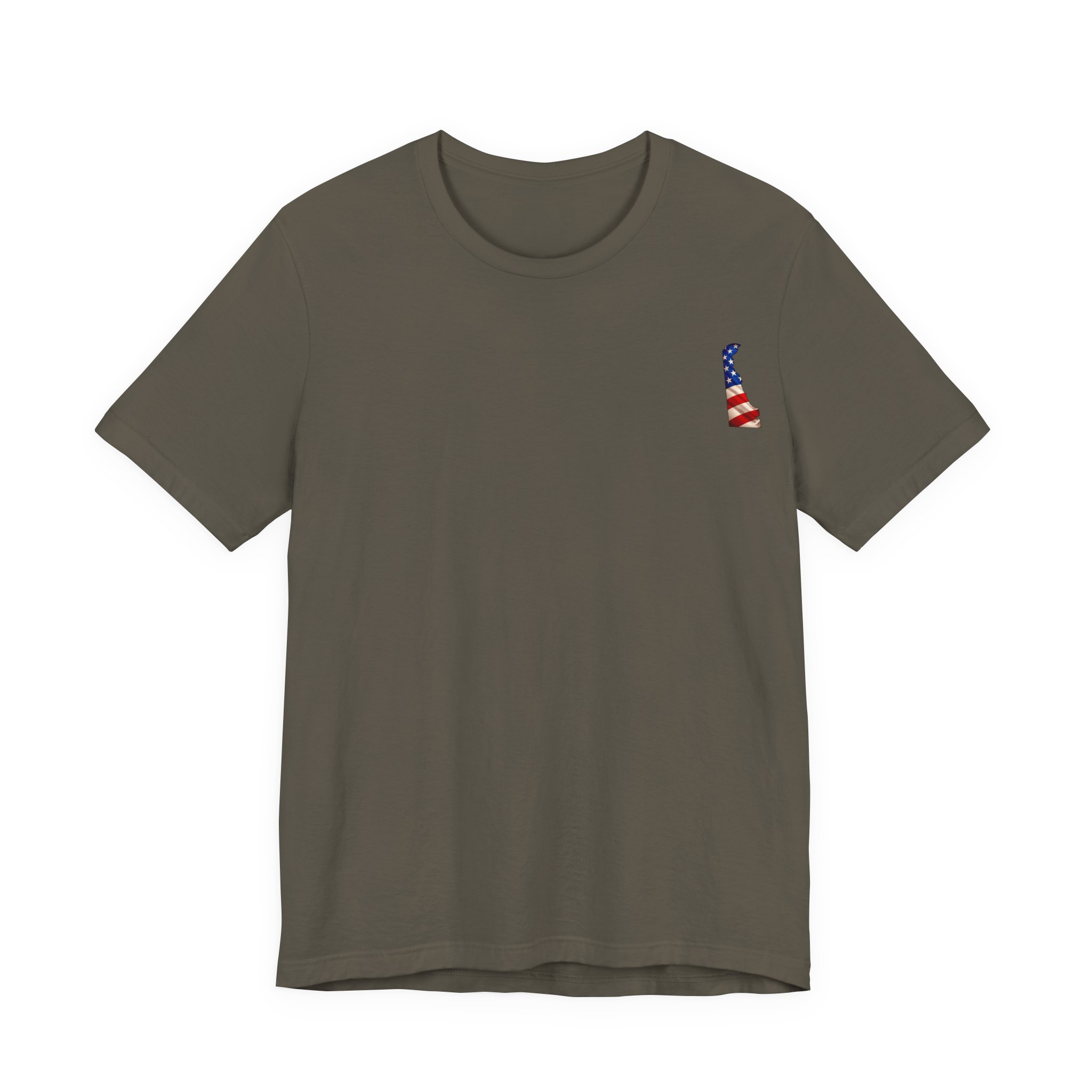 Delaware Veteran T-Shirt — American Flag Map Military Tribute Tee - Image 26