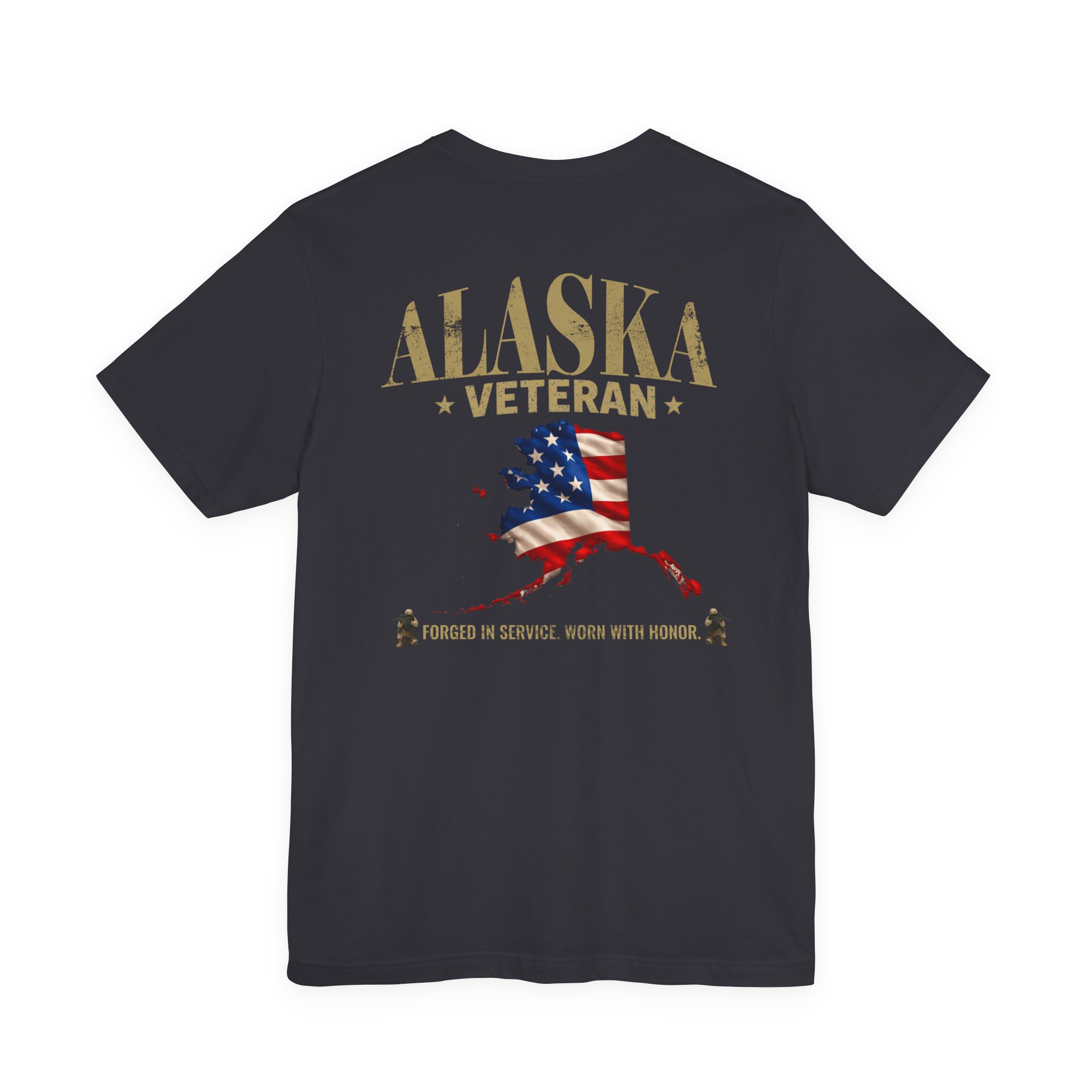 Alaska Veteran T-Shirt — American Flag Alaska Map Military Tribute Tee - Image 22