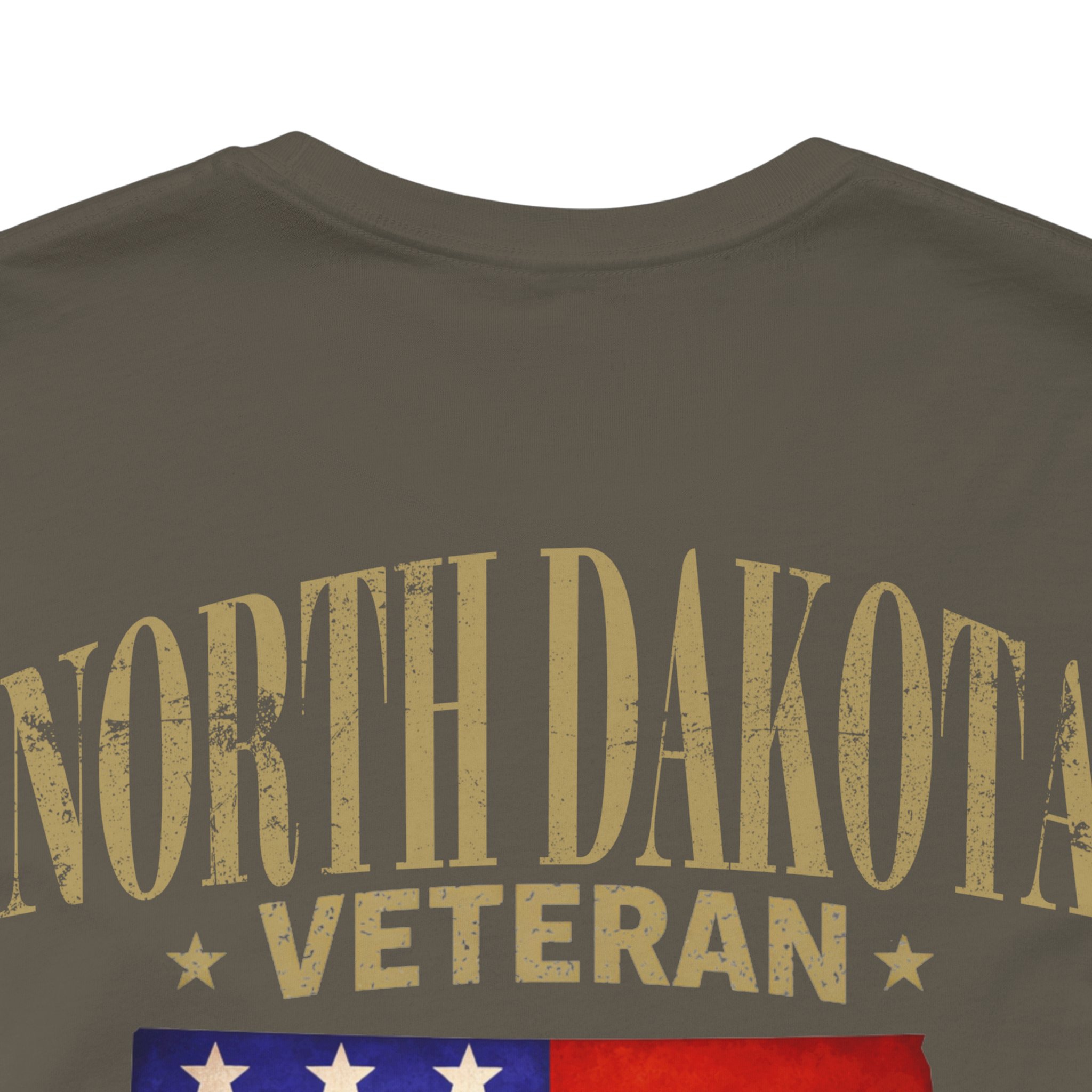 North Dakota Veteran T-Shirt — American Flag Map Military Tribute Tee - Image 27