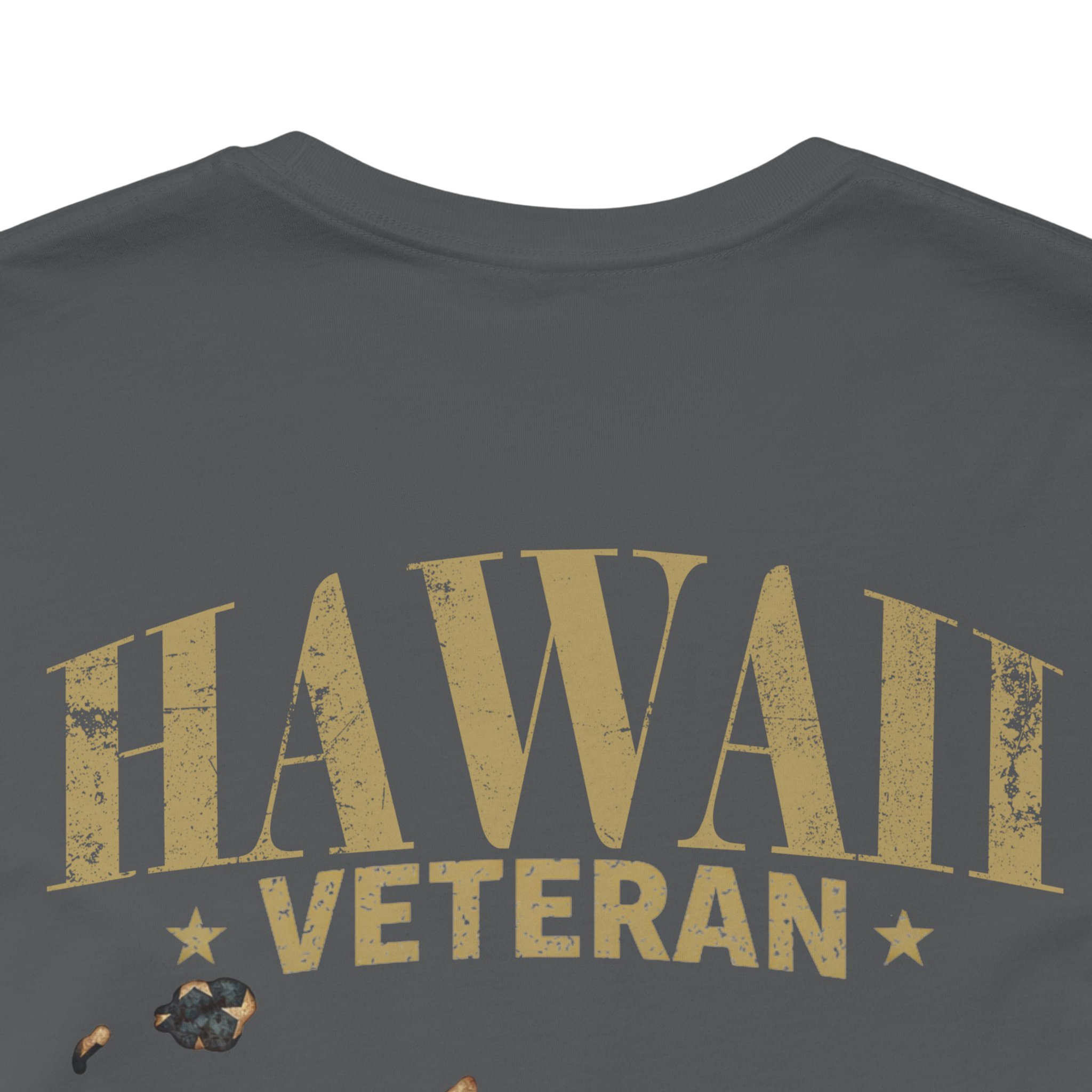 Hawaii Veteran T-Shirt — American Flag Map Military Tribute Tee - Image 44