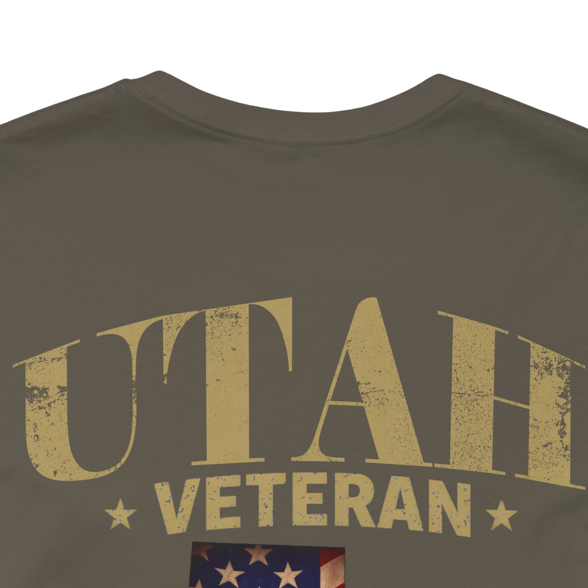 Utah Veteran T-Shirt — American Flag Map Military Tribute Tee - Image 18