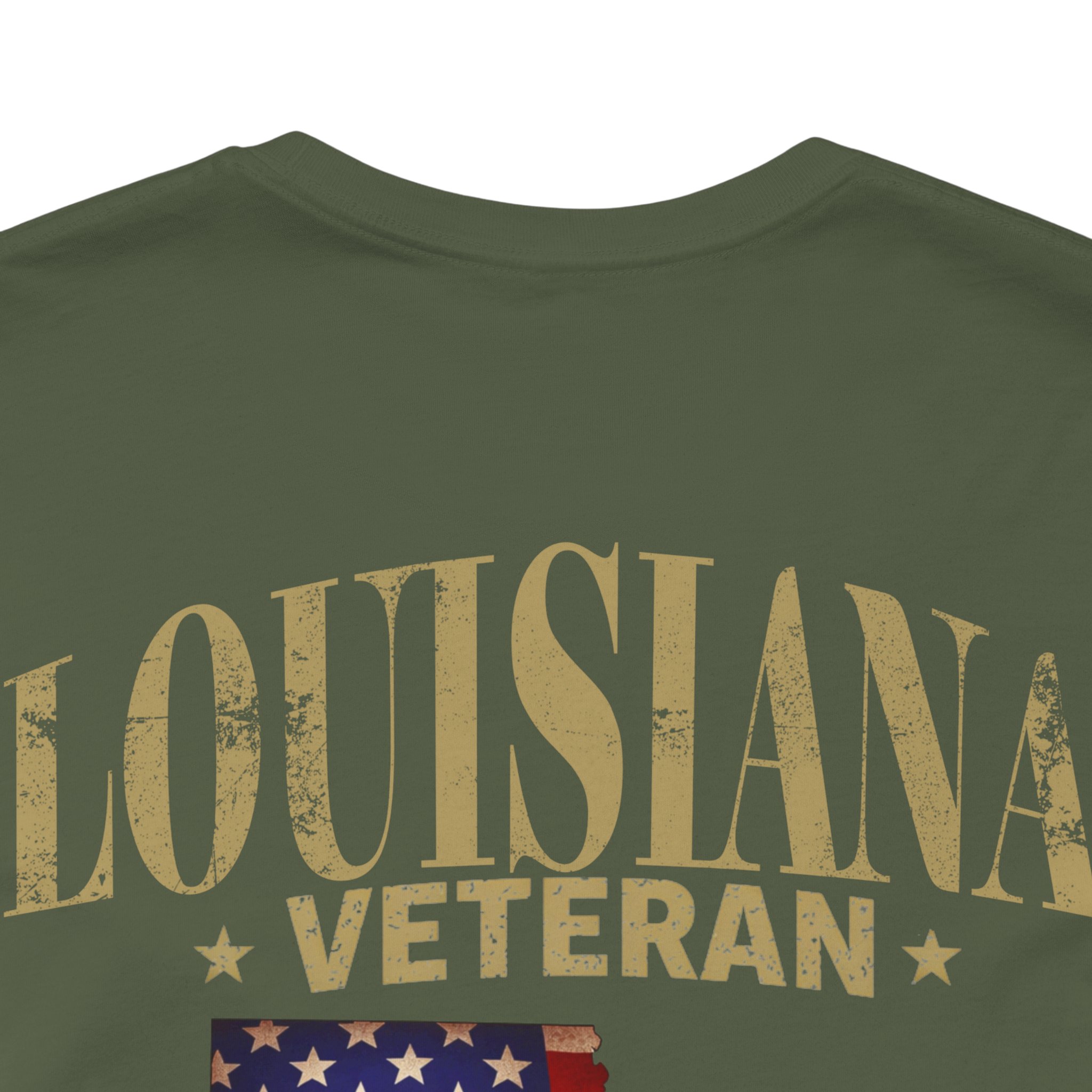 Louisiana Veteran T-Shirt — American Flag Alaska Map Military Tribute Tee - Image 38