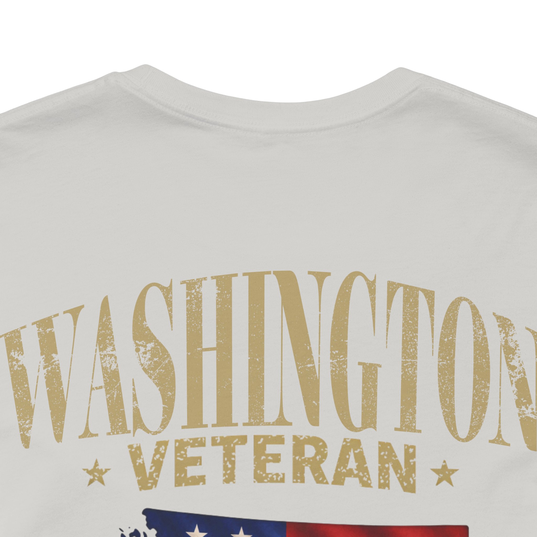 Washington Veteran T-Shirt — American Flag Map Military Tribute Tee - Image 7