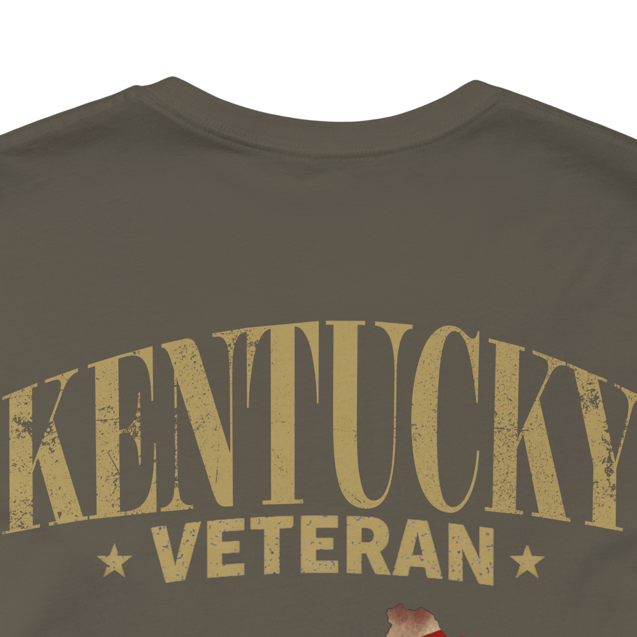 Kentucky Veteran T-Shirt — American Flag Map Military Tribute Tee - Image 6