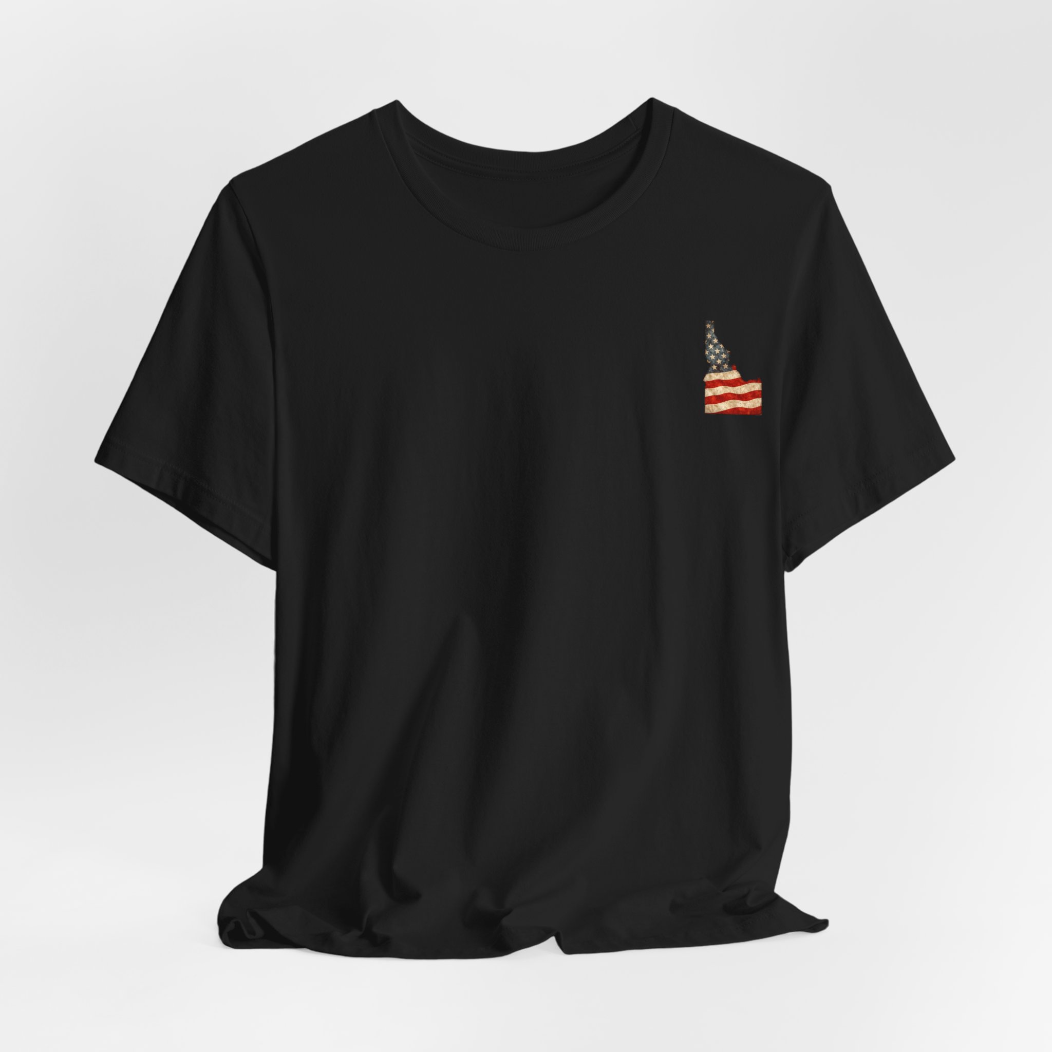Idaho Veteran T-Shirt — American Flag Map Military Tribute Tee - Image 4