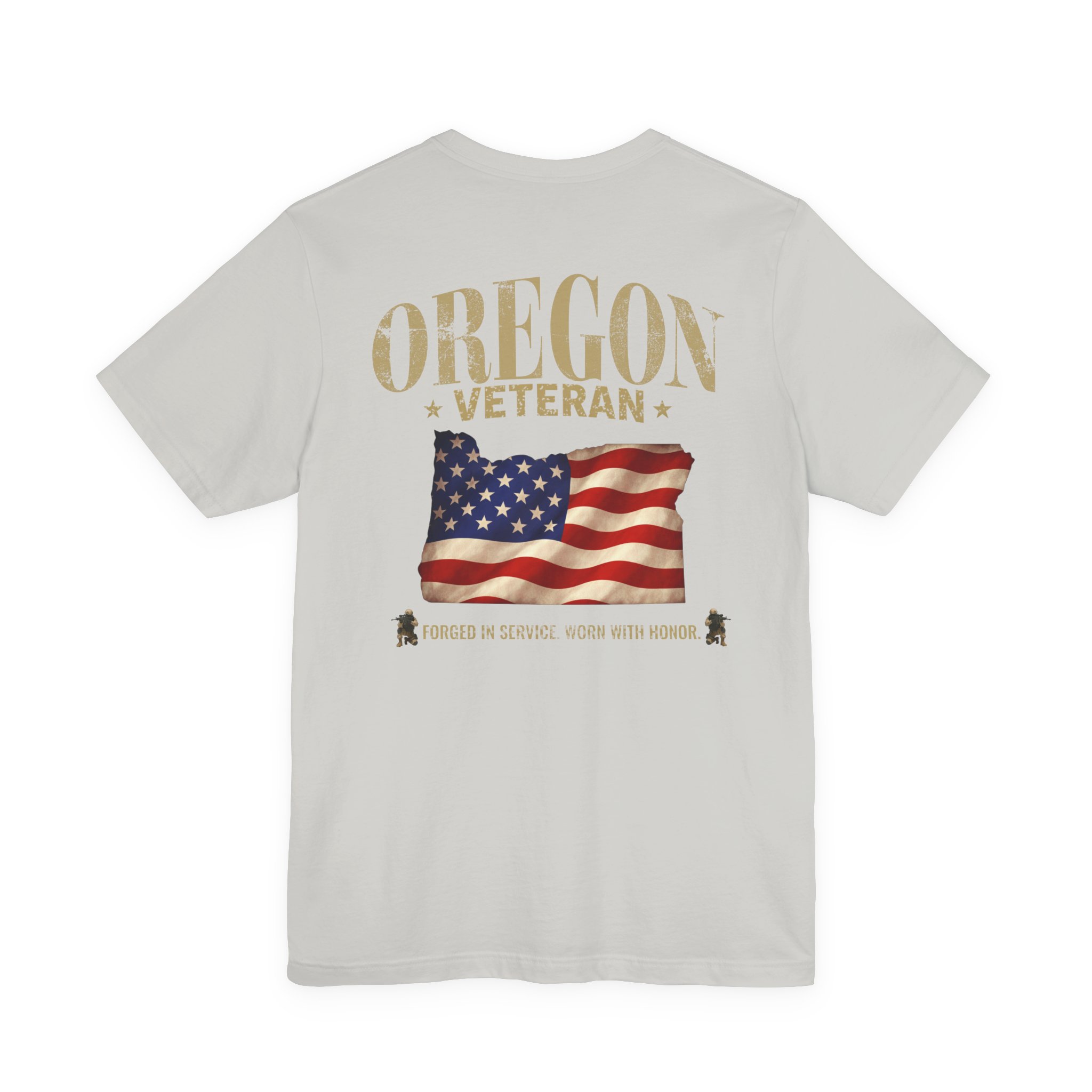 Oregon Veteran T-Shirt — American Flag Map Military Tribute Tee - Image 37