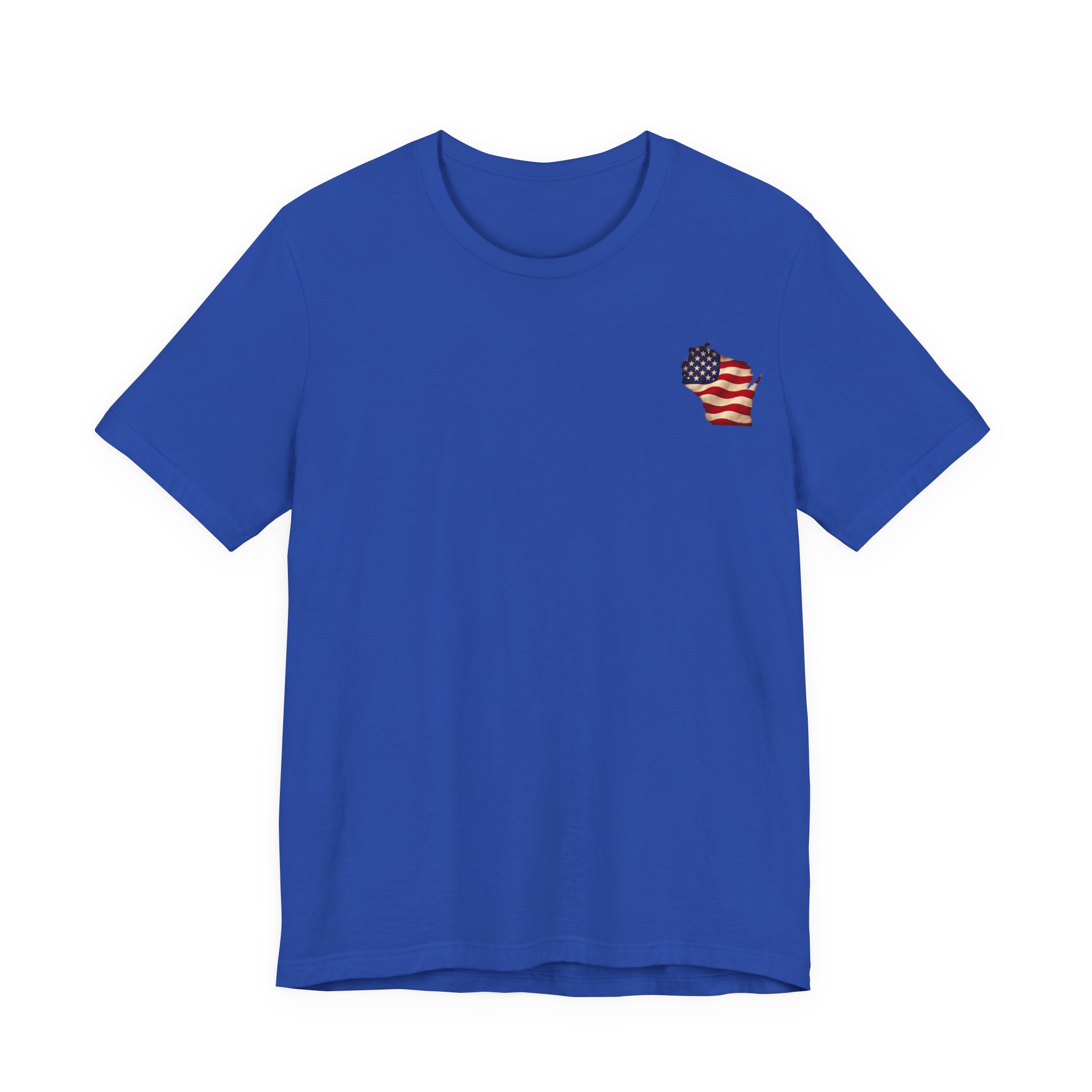 Wisconsin Veteran T-Shirt — American Flag Map Military Tribute Tee - Image 17