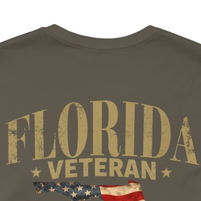 Florida Veteran T-Shirt — American Flag Map Military Tribute Tee