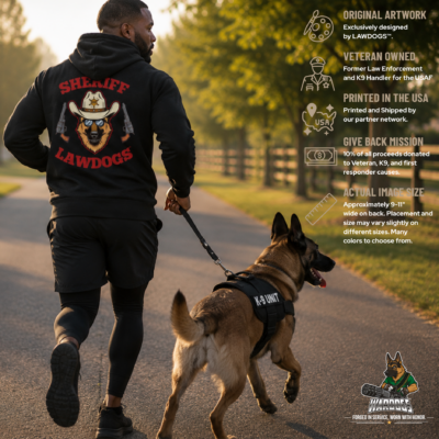 Sheriff Lawdogs Hoodie — Western German Shepherd Sheriff Pullover