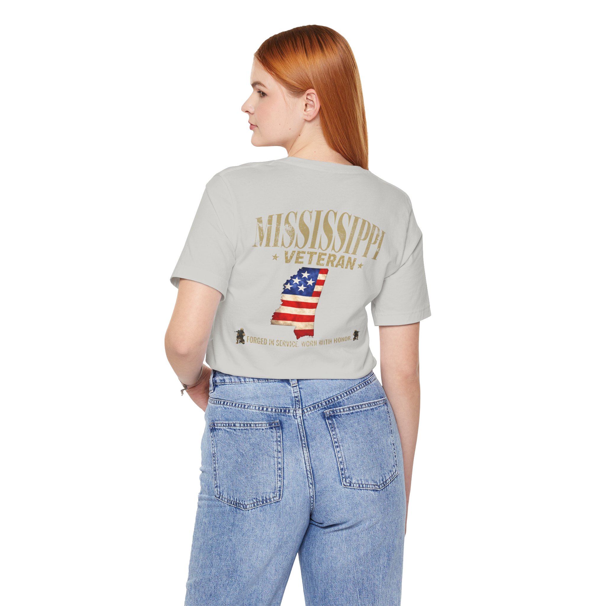 Mississippi Veteran T-Shirt — American Flag Alaska Map Military Tribute Tee - Image 28