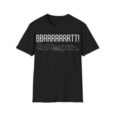 A-10 Warthog T-Shirt — “BBRRRRRRRTT!” Gunfire Sound Military Aircraft Tee