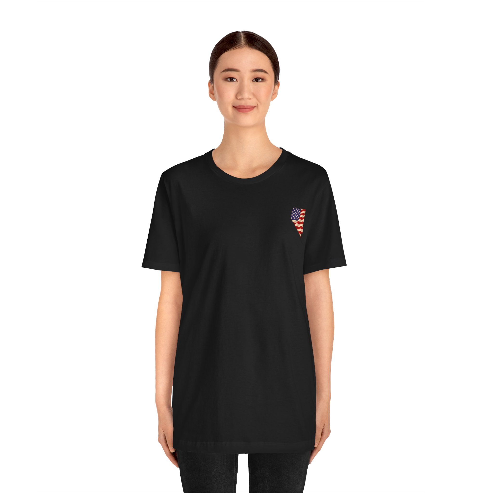 Nevada Veteran T-Shirt — American Flag Alaska Map Military Tribute Tee - Image 2