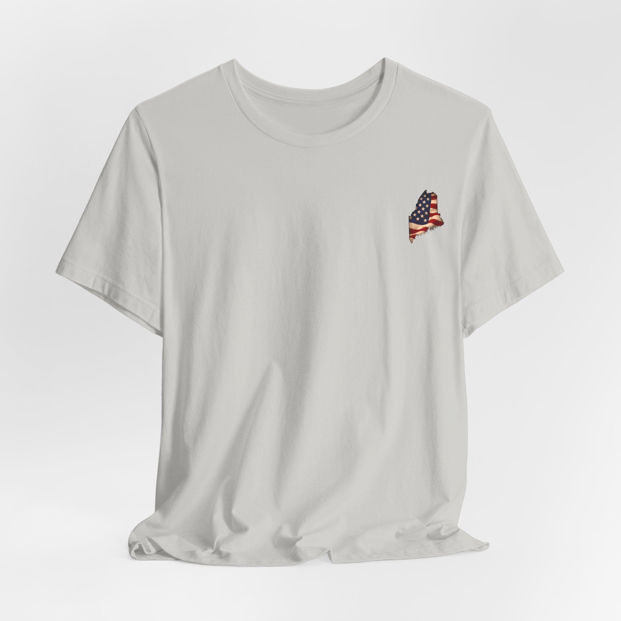 Maine Veteran T-Shirt — American Flag Map Military Tribute Tee - Image 4